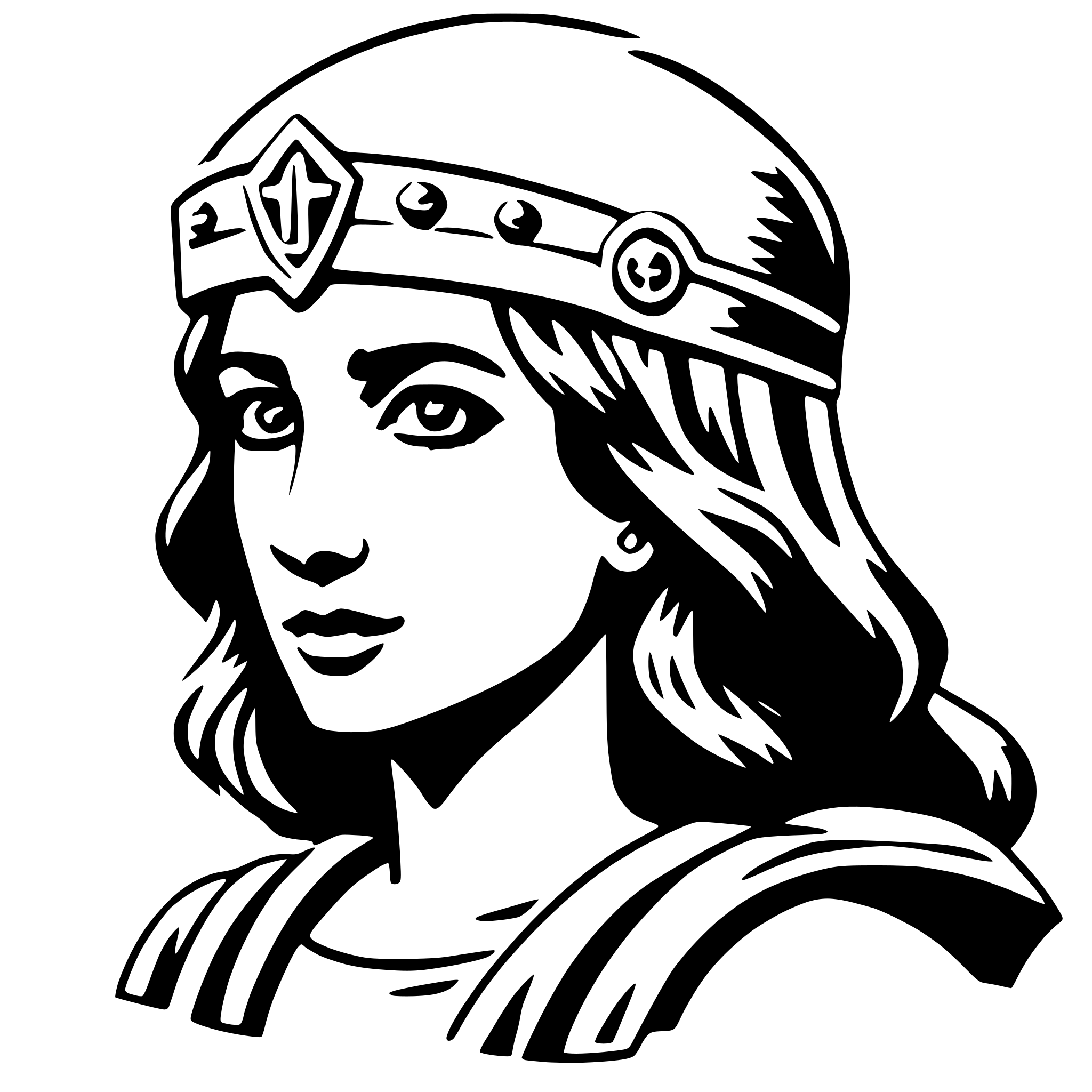 AI-generated SVG of a athena