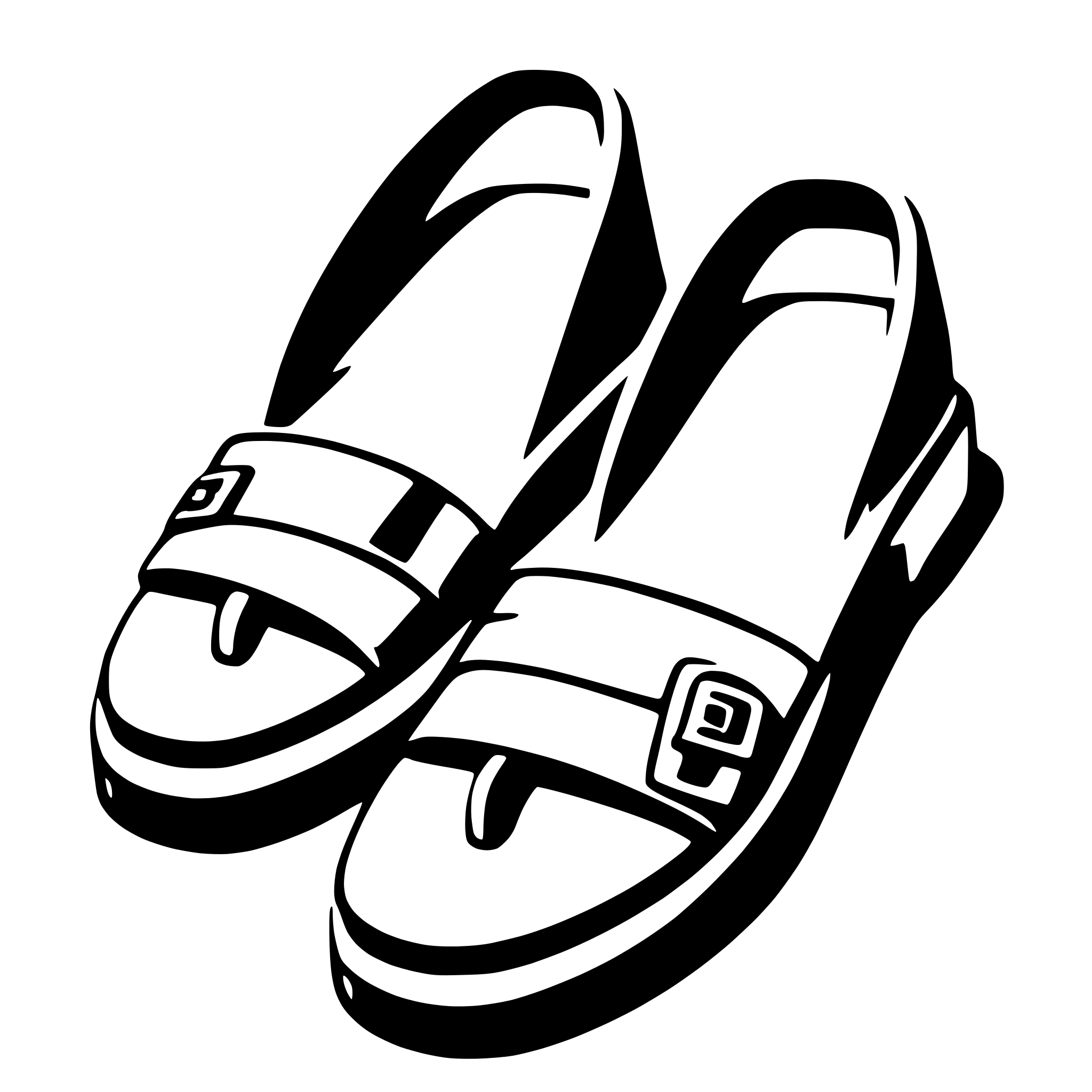 AI-generated SVG of 'sandals'
