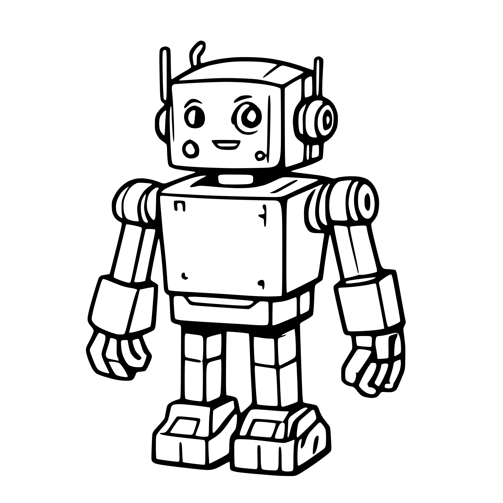 AI-generated SVG of a Draw a robot