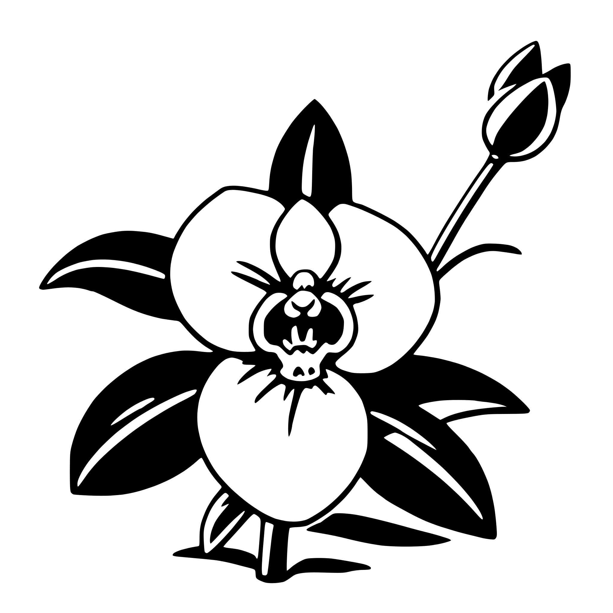 AI-generated SVG of a orchid