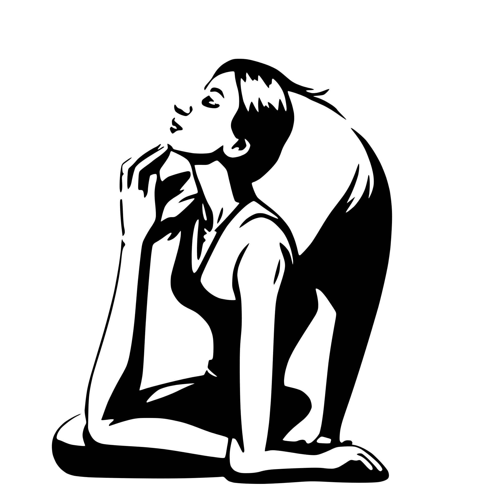 AI-generated SVG of 'yoga downdog'