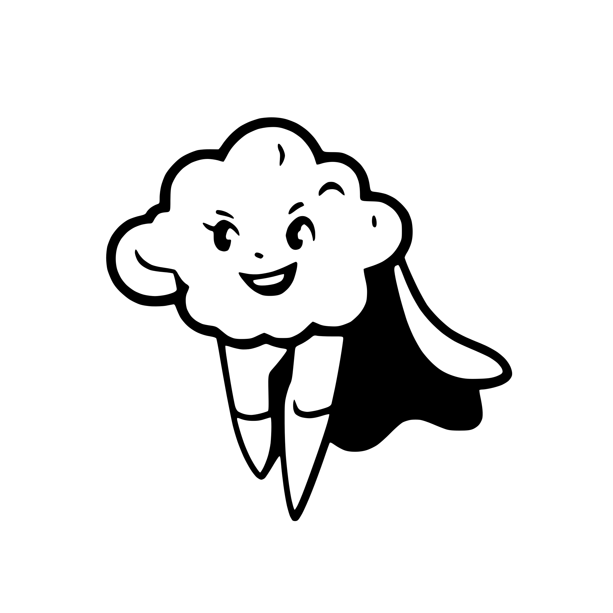 AI-generated SVG of a a cloud with a lightning bolt in a superhero cape AI-generated SVG of a a cloud with a lightning bolt in a superhero cape