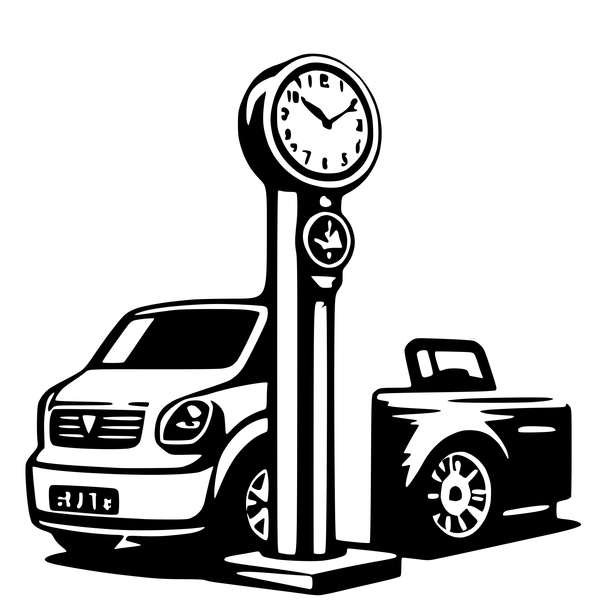 AI-generated SVG of a an EV charging station, a wrench and a clock AI-generated SVG of a an EV charging station, a wrench and a clock