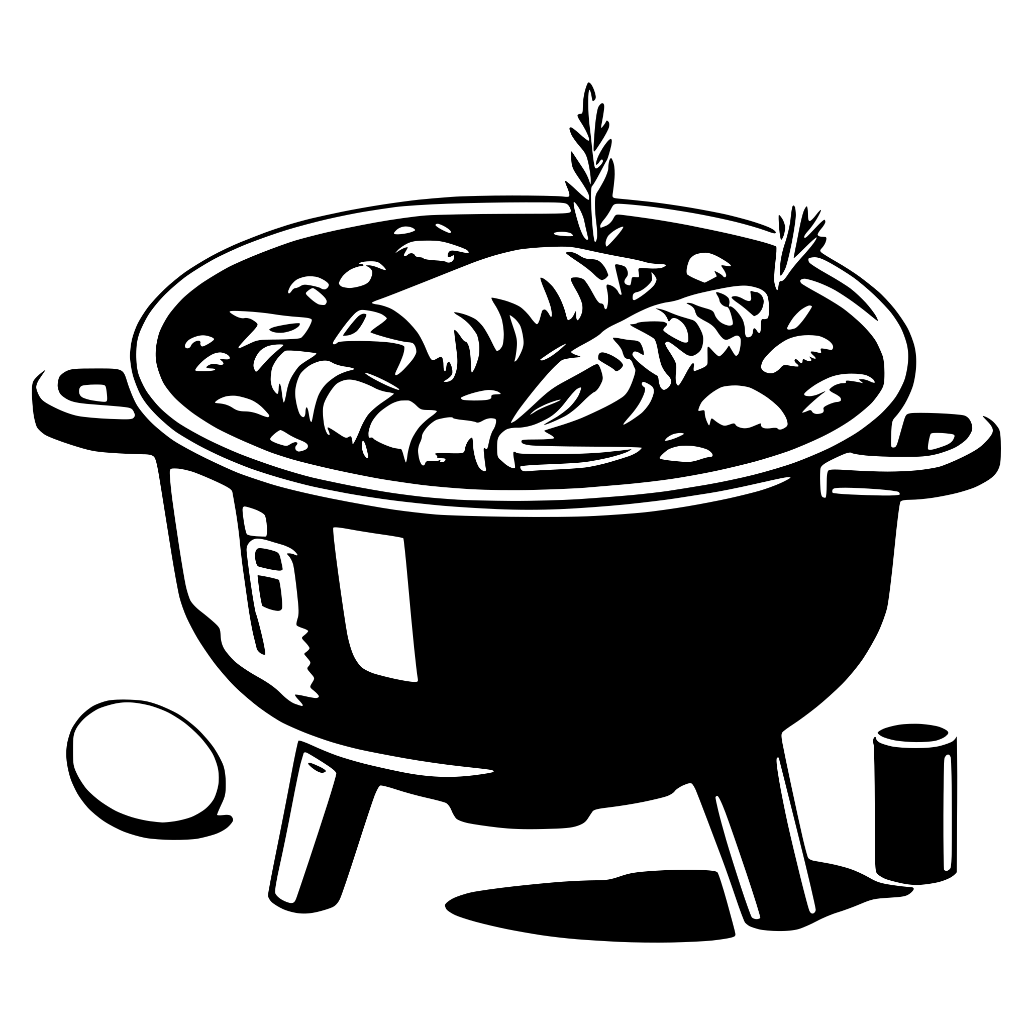 AI-generated SVG of a seafood boil pot simple