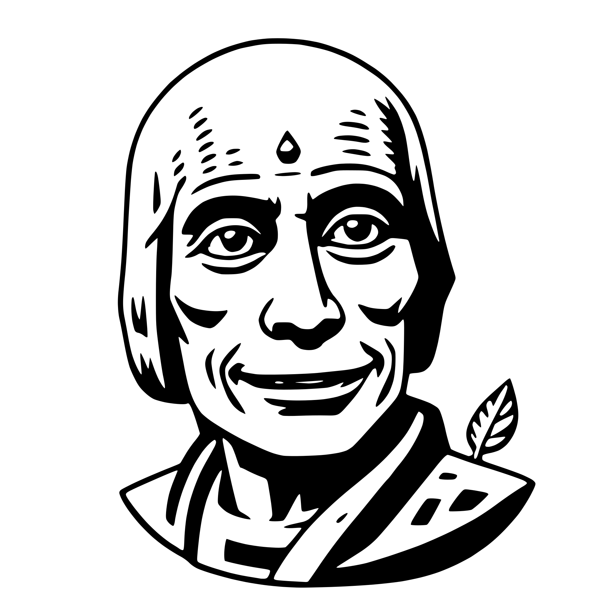 AI-generated SVG of a ah puch