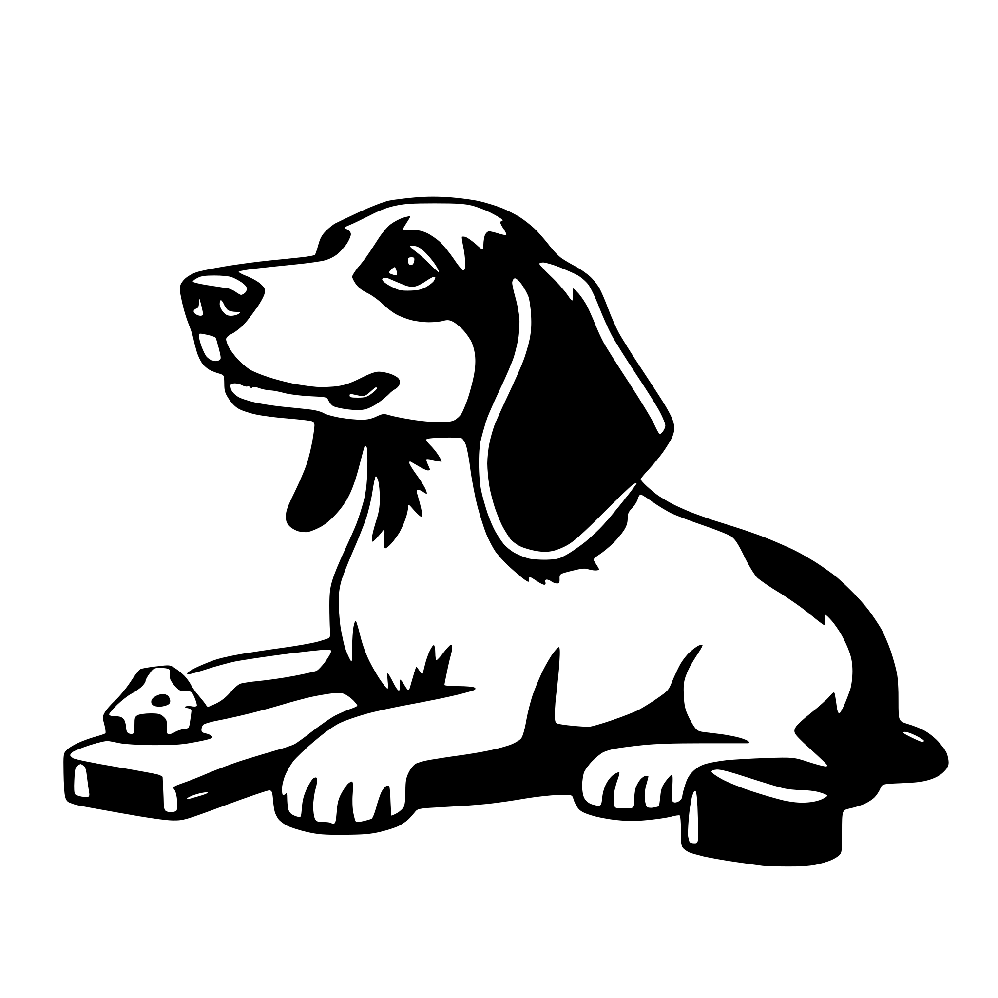 AI-generated SVG of a dog with bone