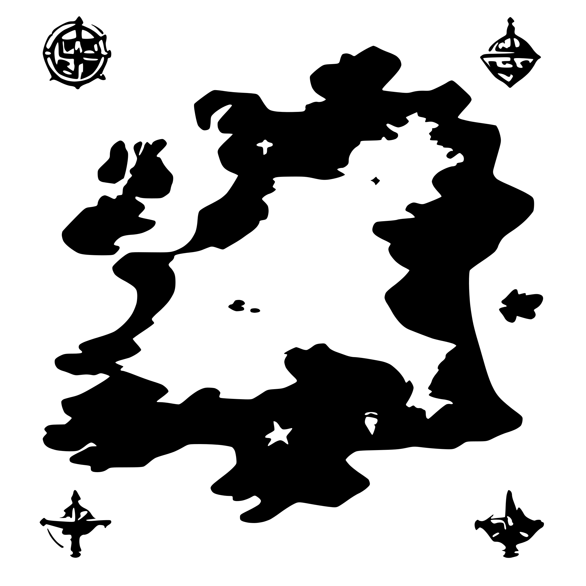AI-generated SVG of a medieval world map