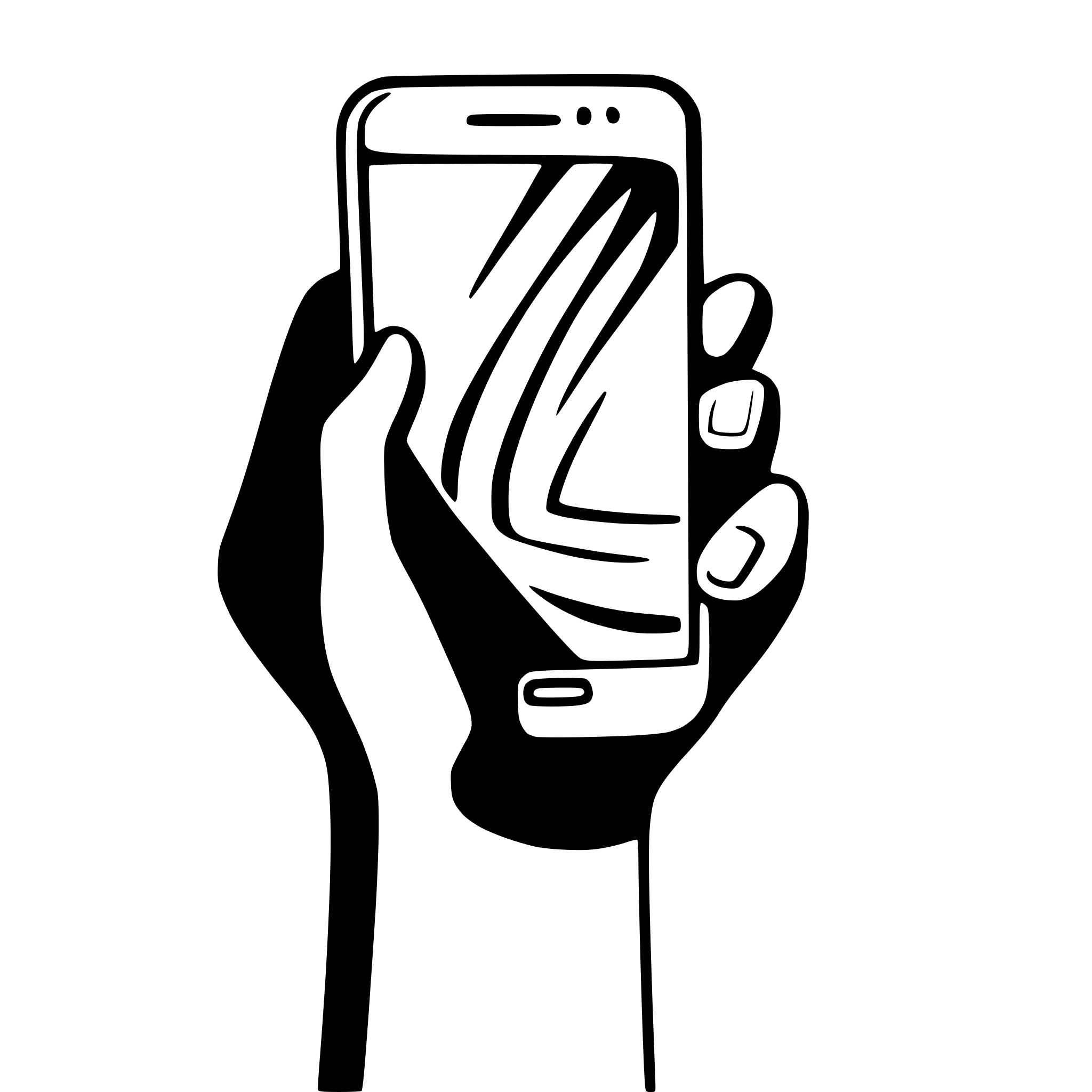 AI-generated SVG of a phone in hand