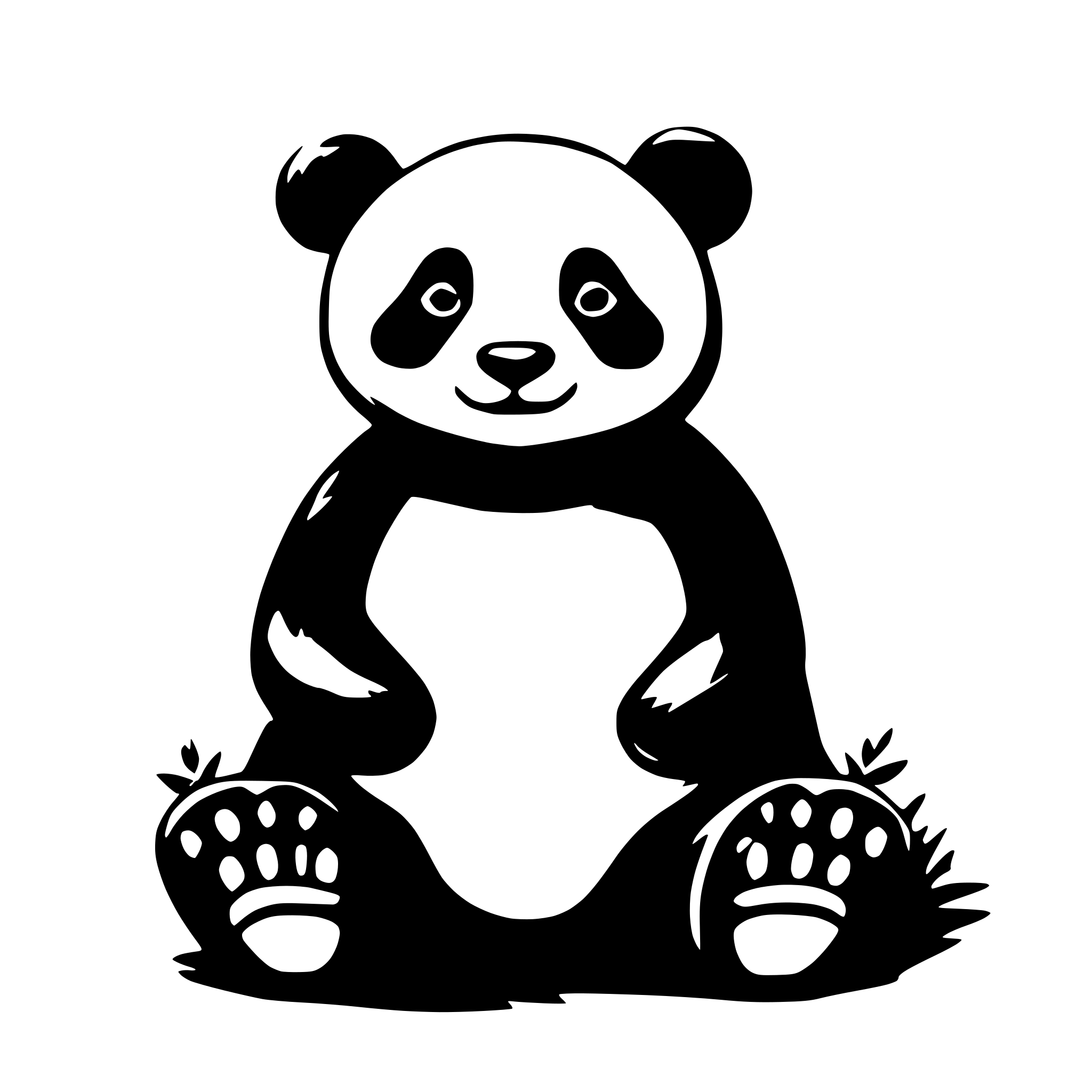 AI-generated SVG of a Cute panda