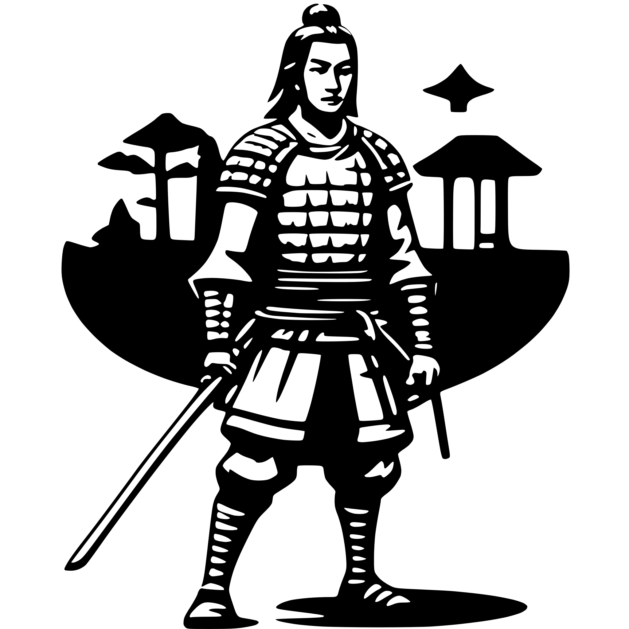 AI-generated SVG of 'samurai'