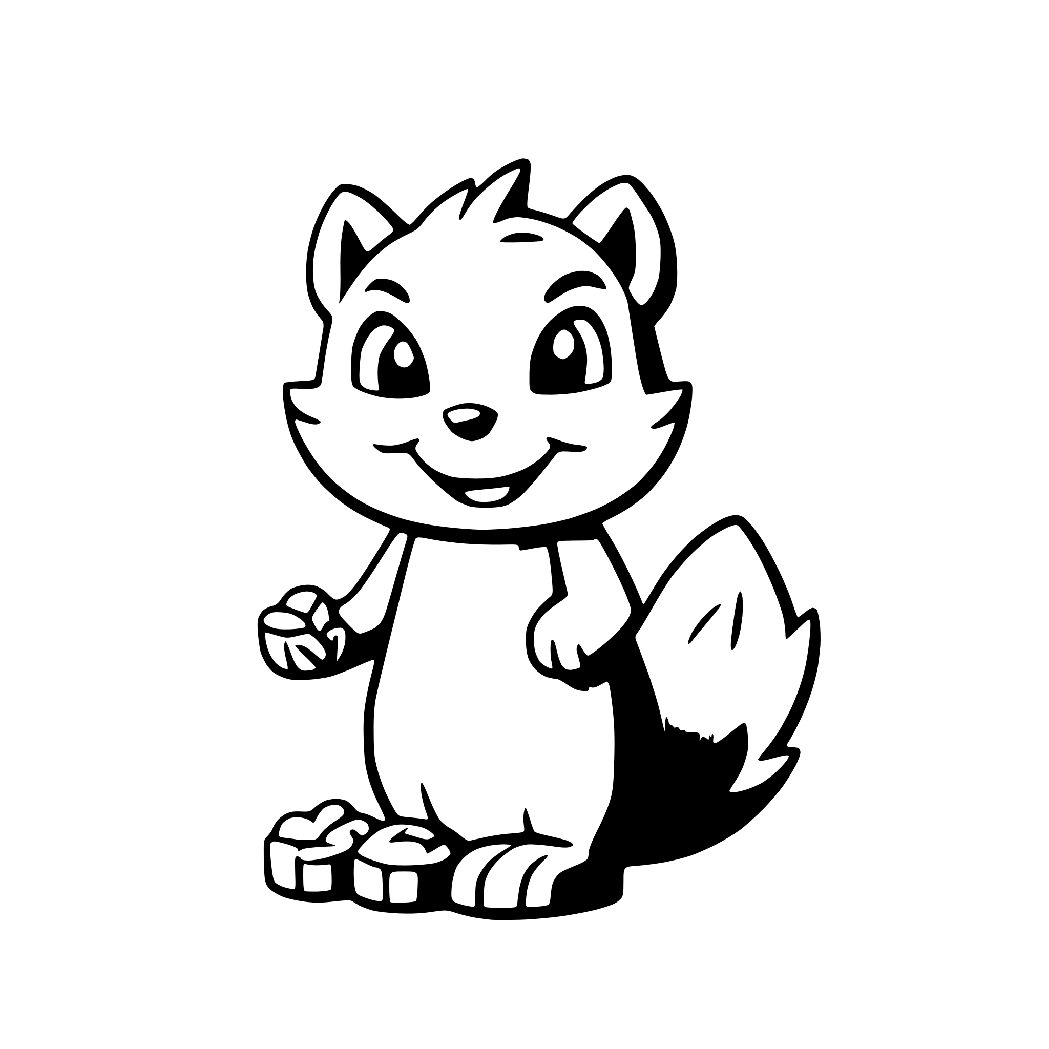 AI-generated SVG of a a happy squirrel with a bunch of acorns