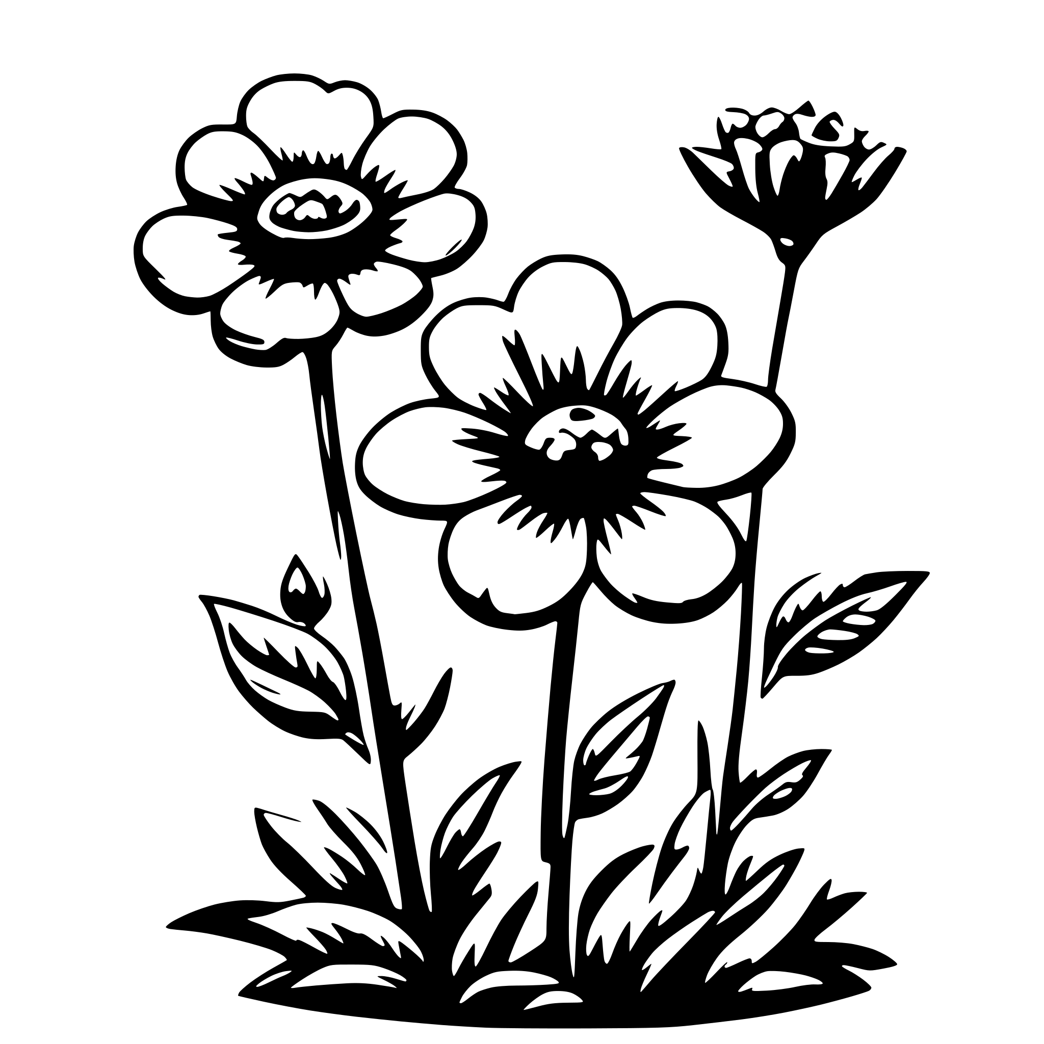 AI-generated SVG of 'flowers'