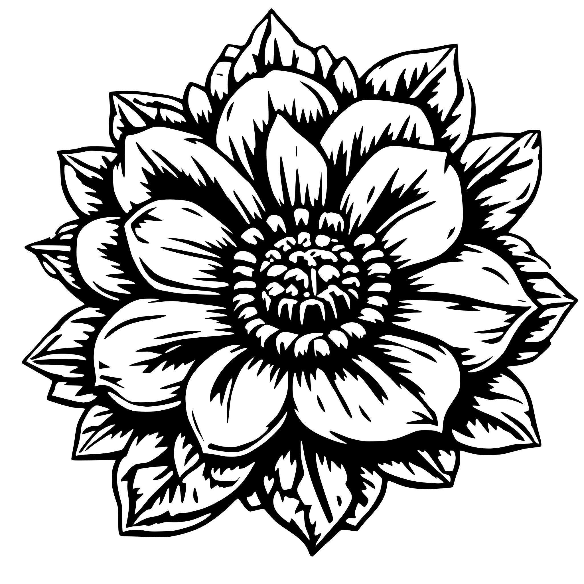 AI-generated SVG of 'pattern ornamental flower'