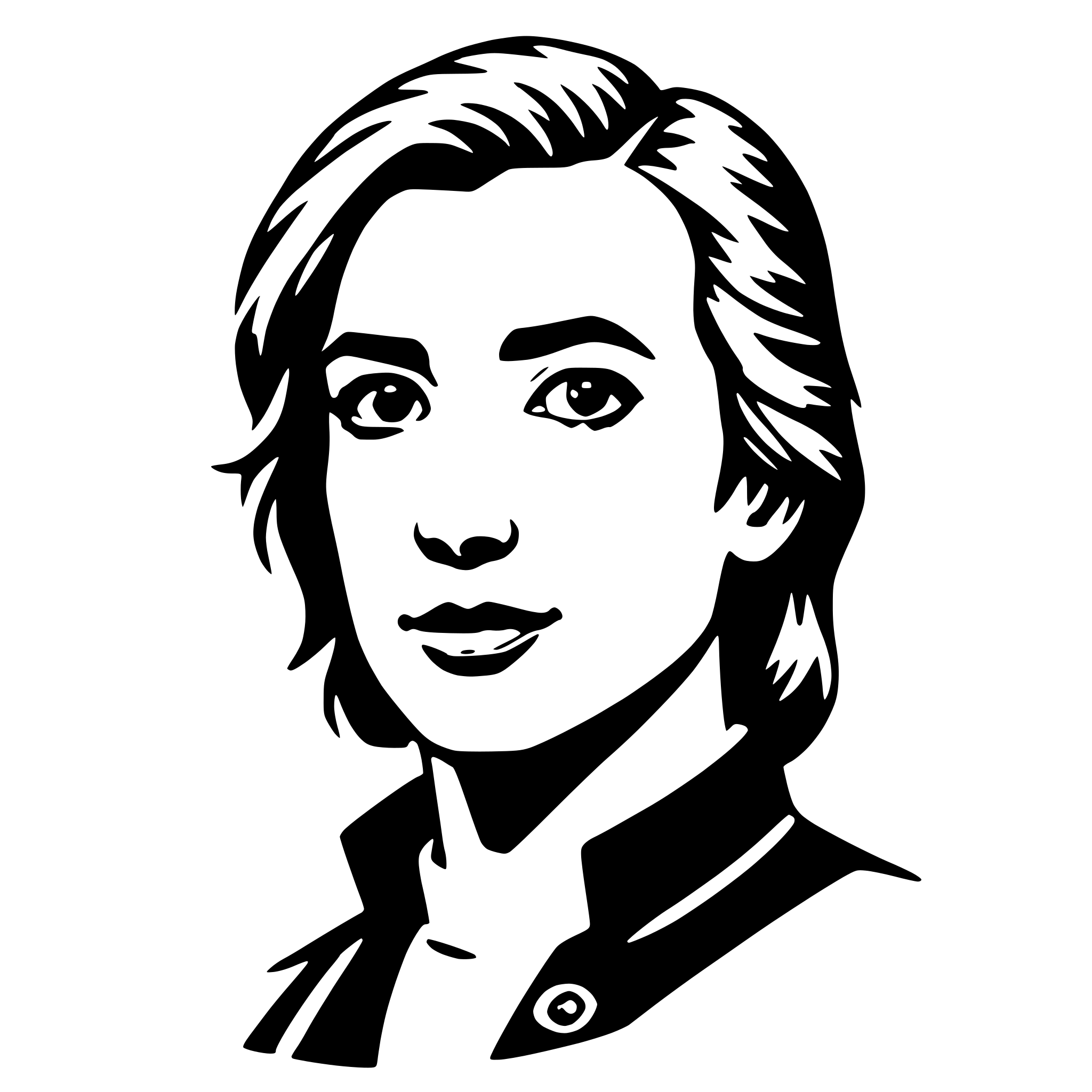 AI-generated SVG of a portrait