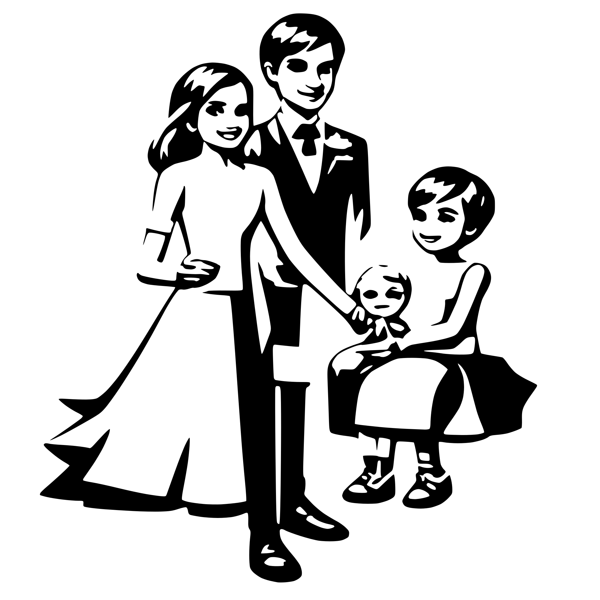 AI-generated SVG of 'wedding couple with baby'