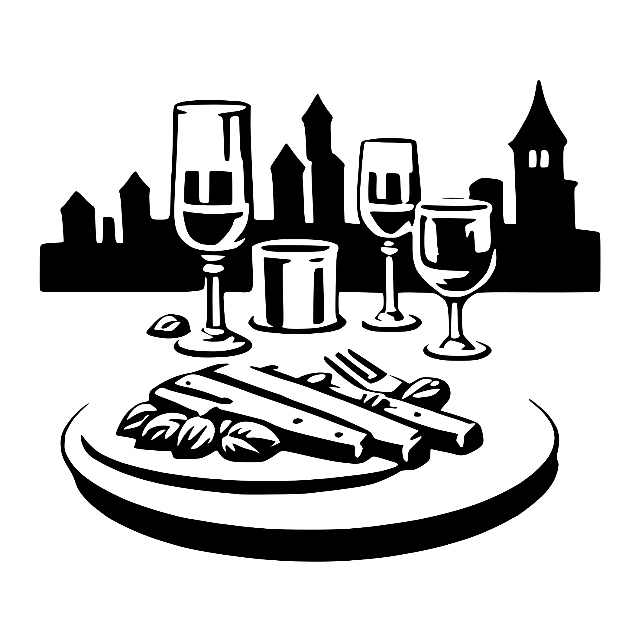 AI-generated SVG of a romantic dinner