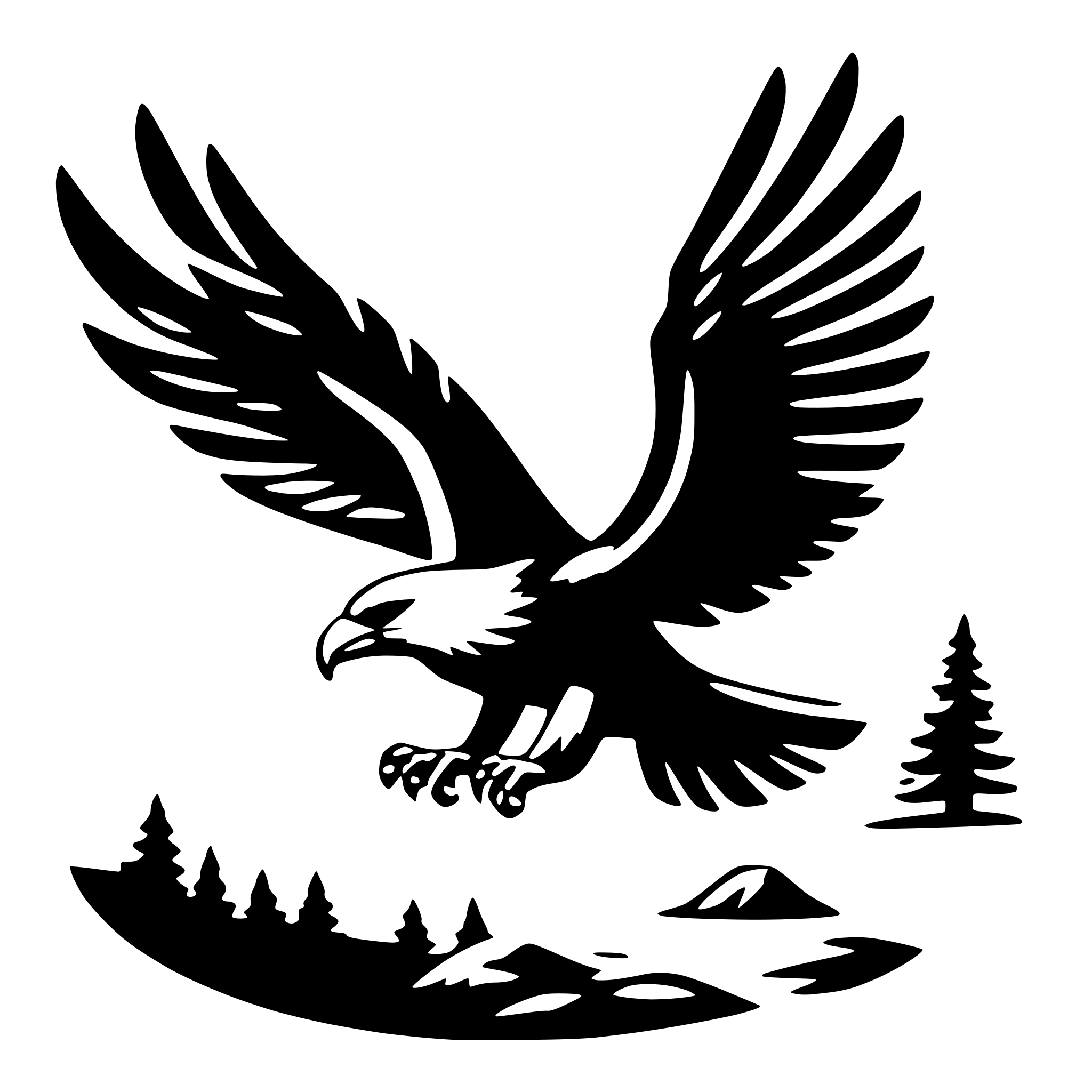 AI-generated SVG of 'eagle soaring high'