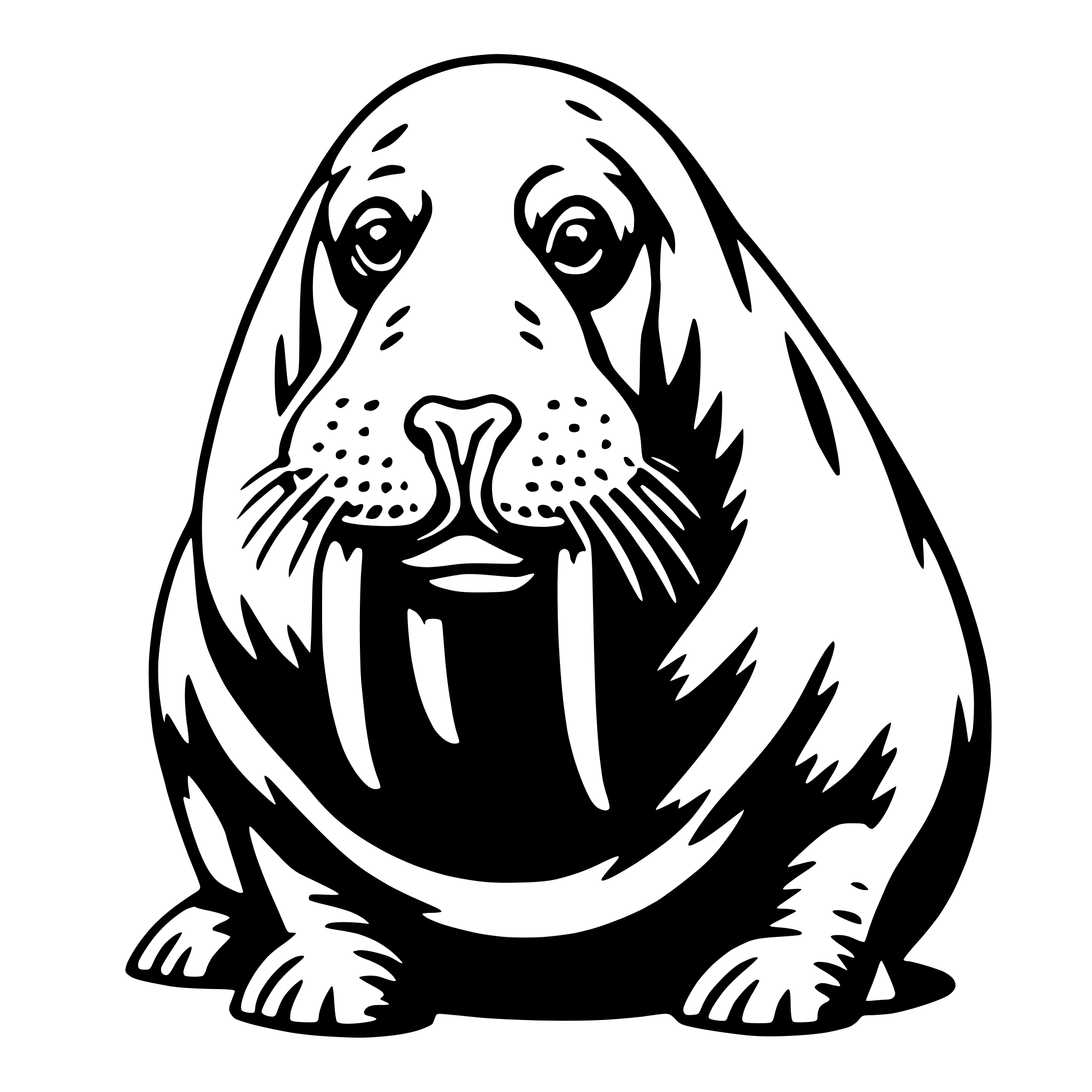 AI-generated SVG of a walrus