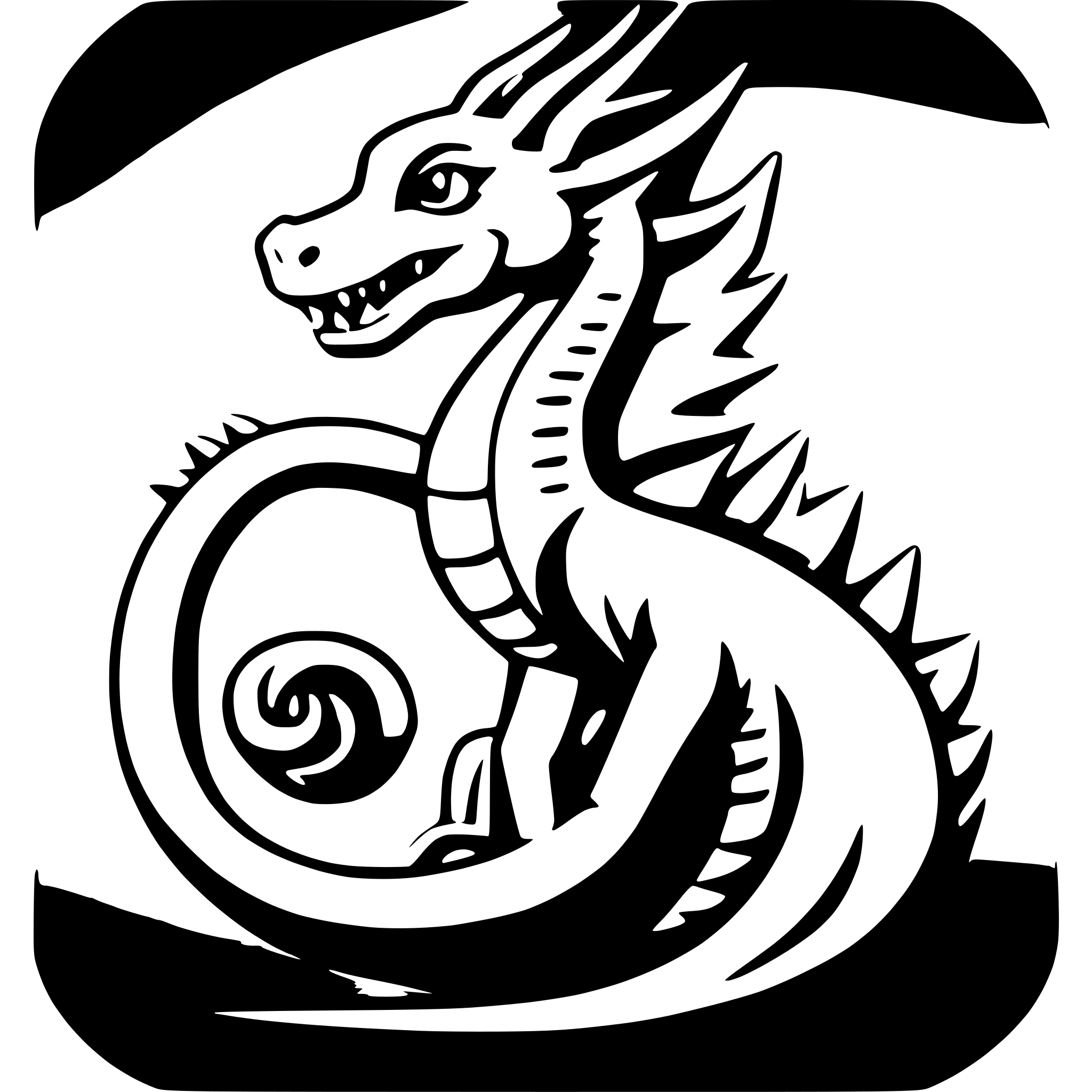 AI-generated SVG of a Dragon simple