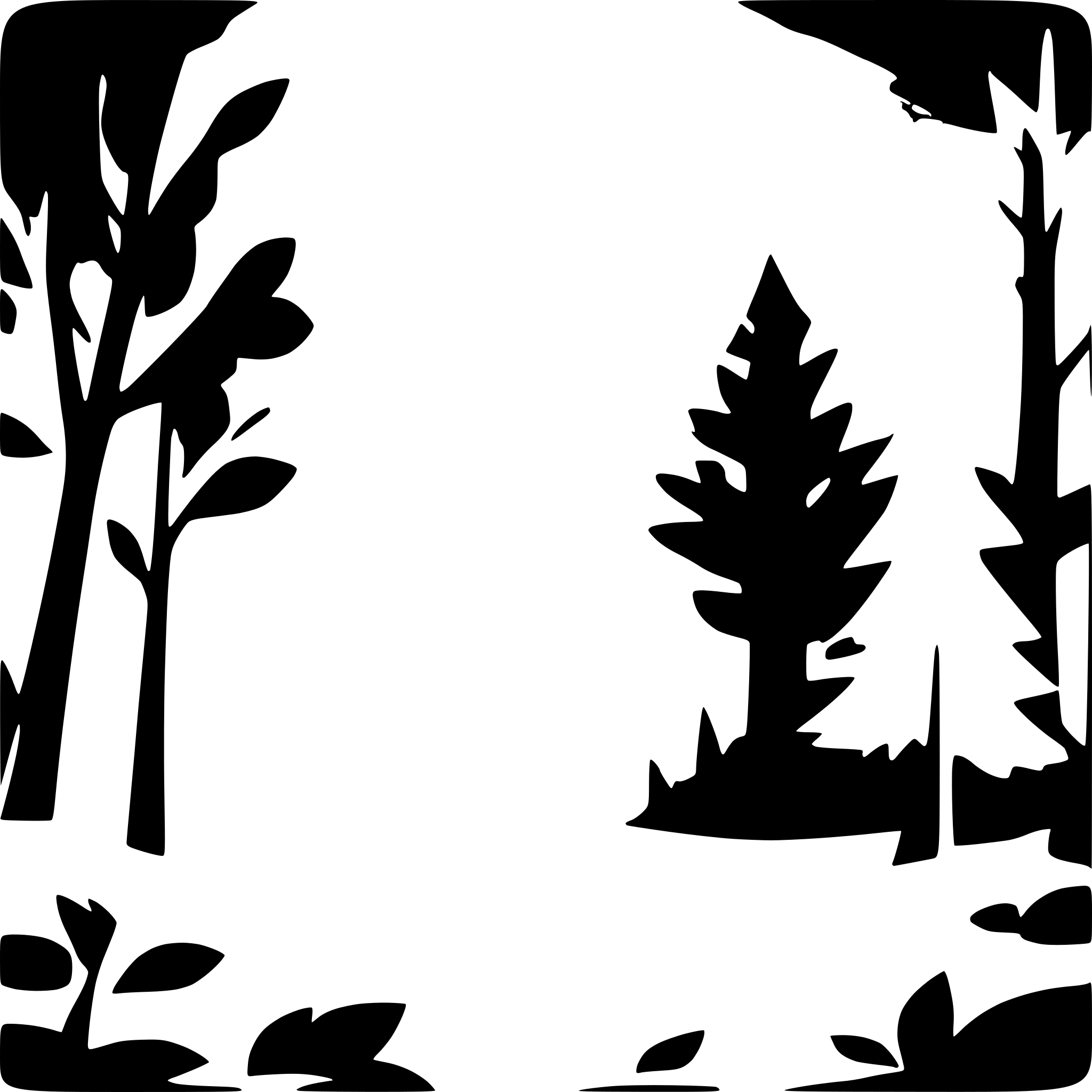 AI-generated SVG of a 3 layered forest scene