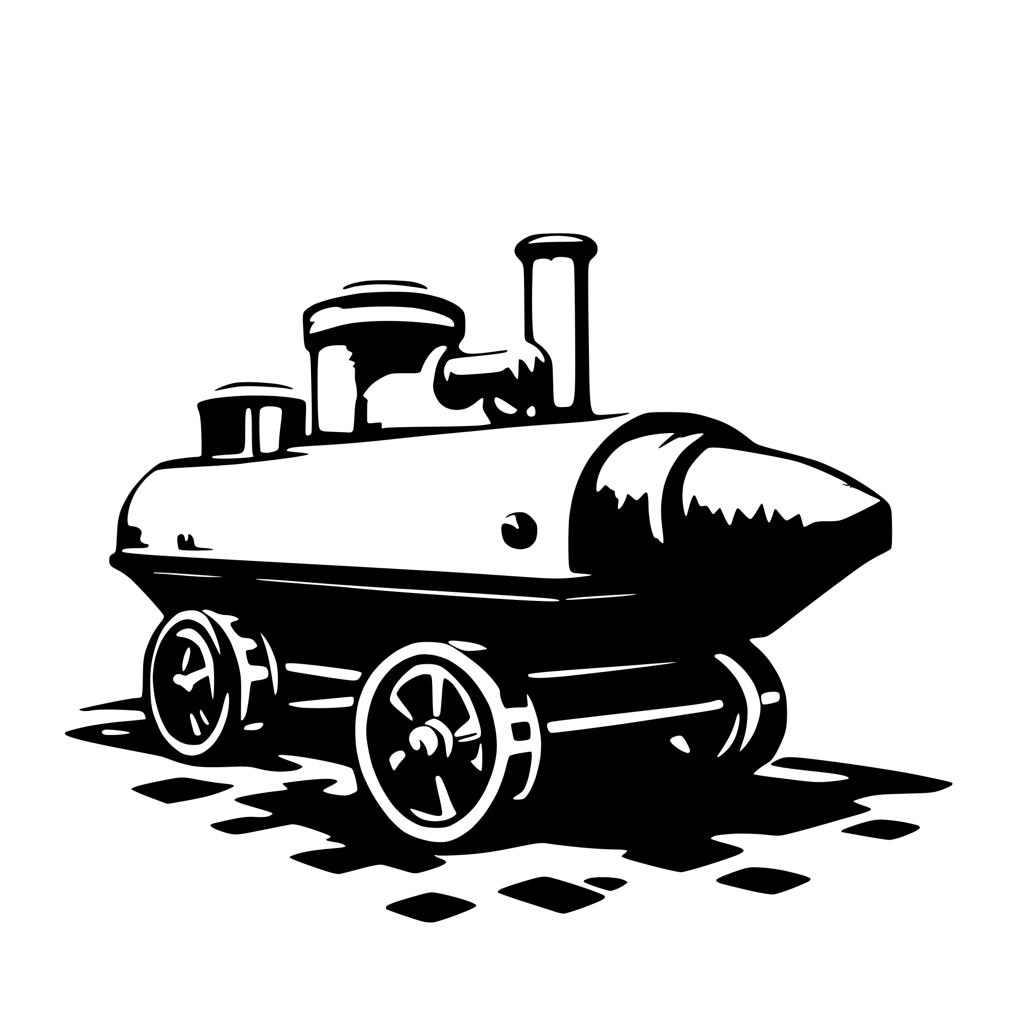 AI-generated SVG of '2d simple black tenk'