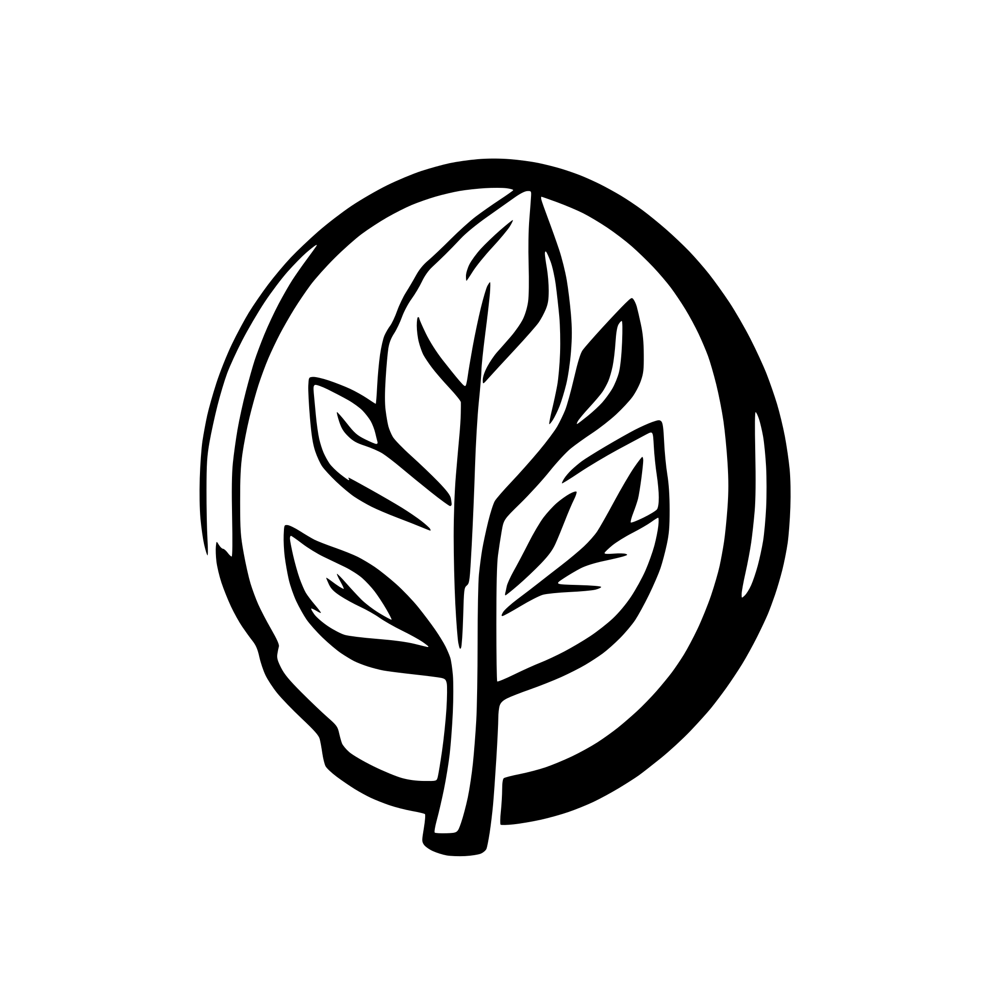 AI-generated SVG of 'minimalistic beech leaf logo'