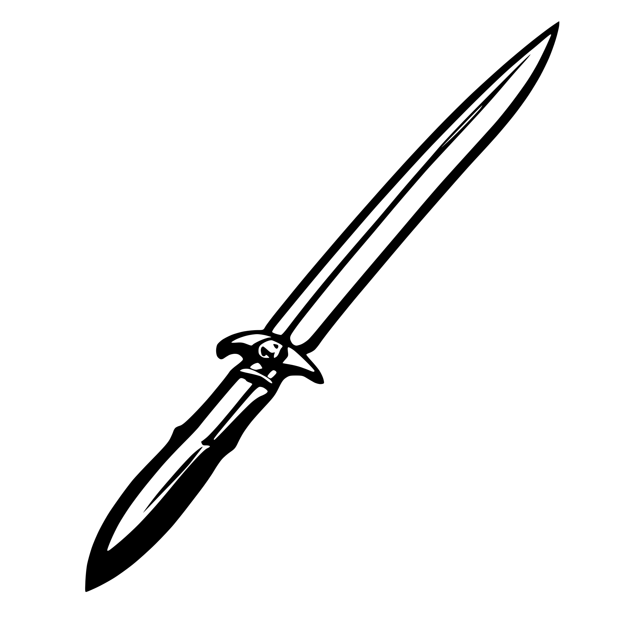 AI-generated SVG of a falcata portuguesa espada