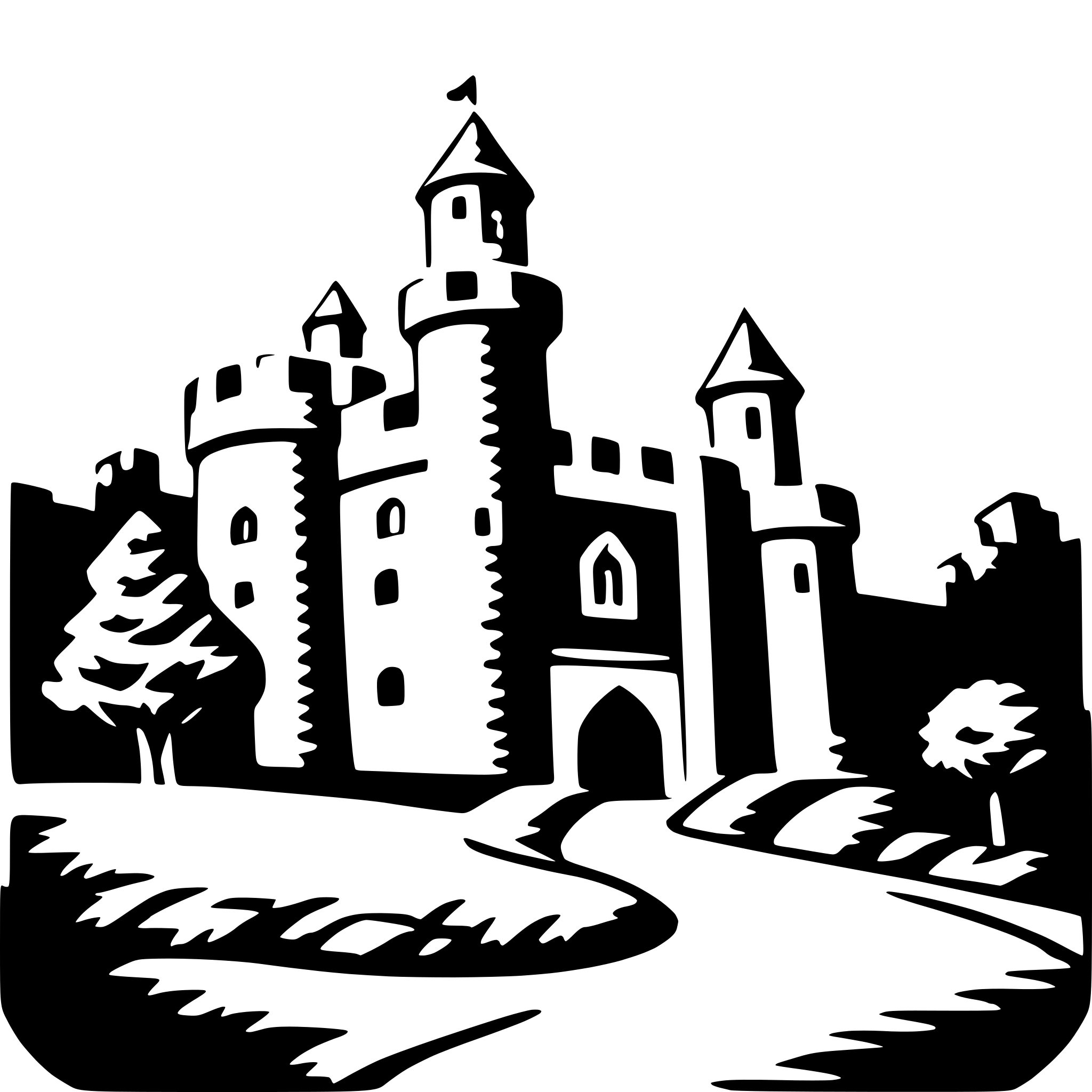 AI-generated SVG of a exploring ancient castle