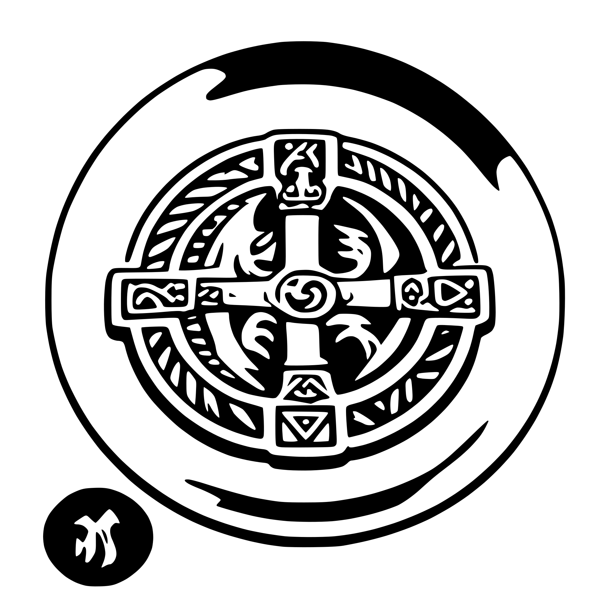 AI-generated SVG of a A coaster with viking symbols