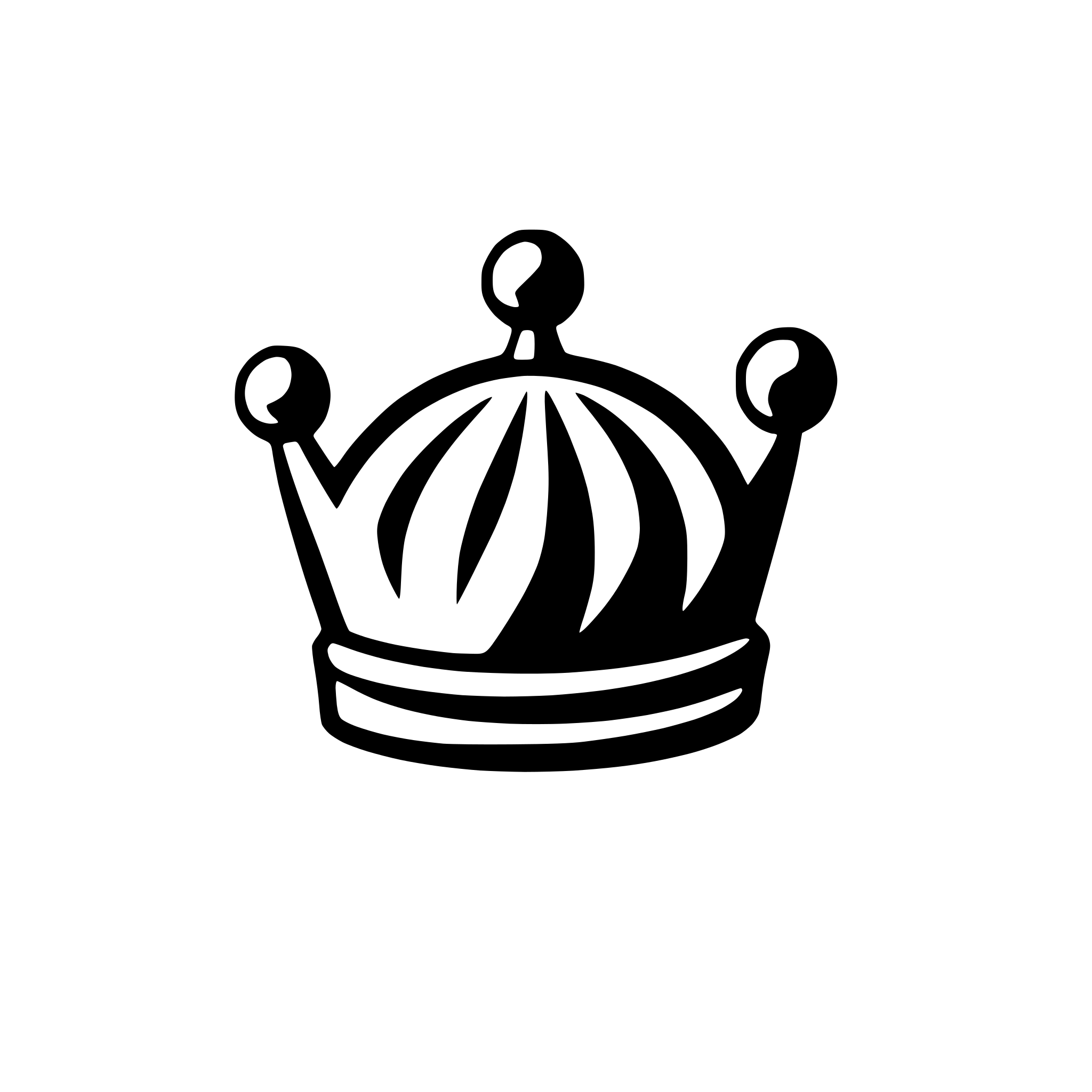 AI-generated SVG of 'stylized crown with rounded tips'