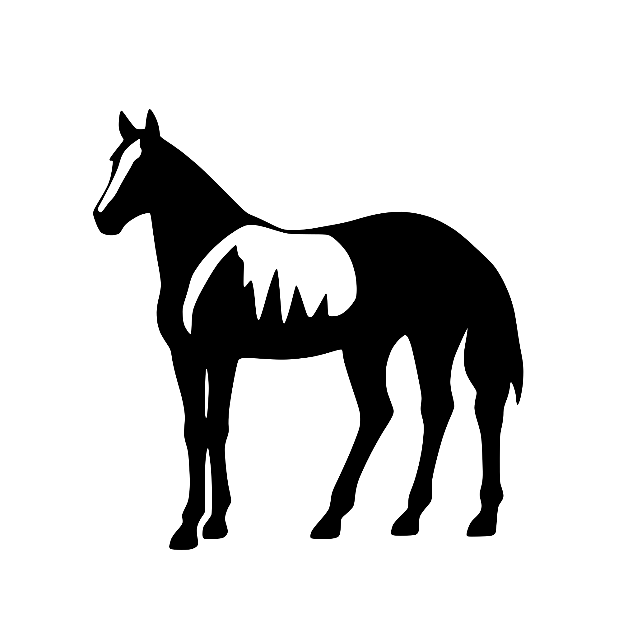 AI-generated SVG of 'filled horse siluette'