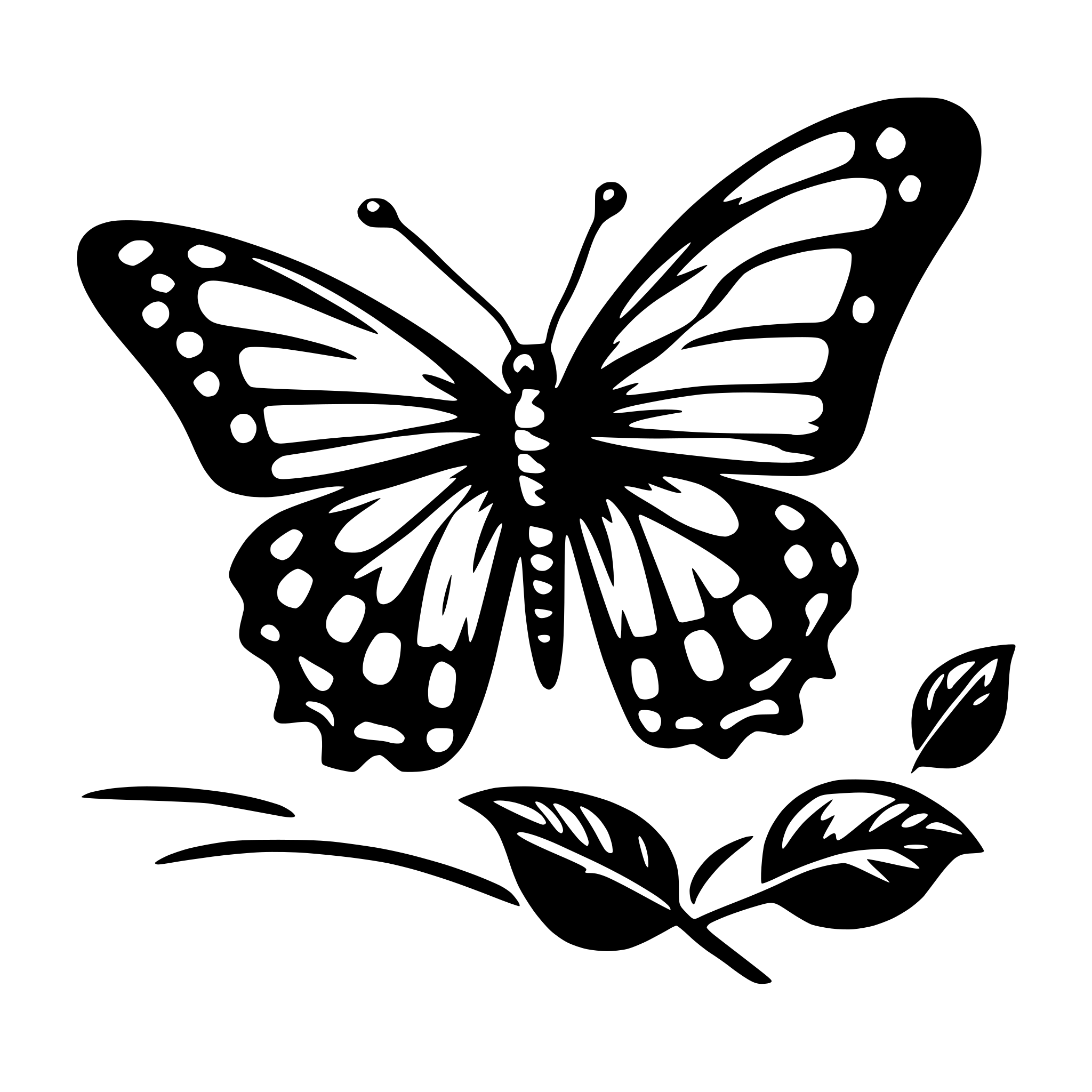 AI-generated SVG of 'un papillon'