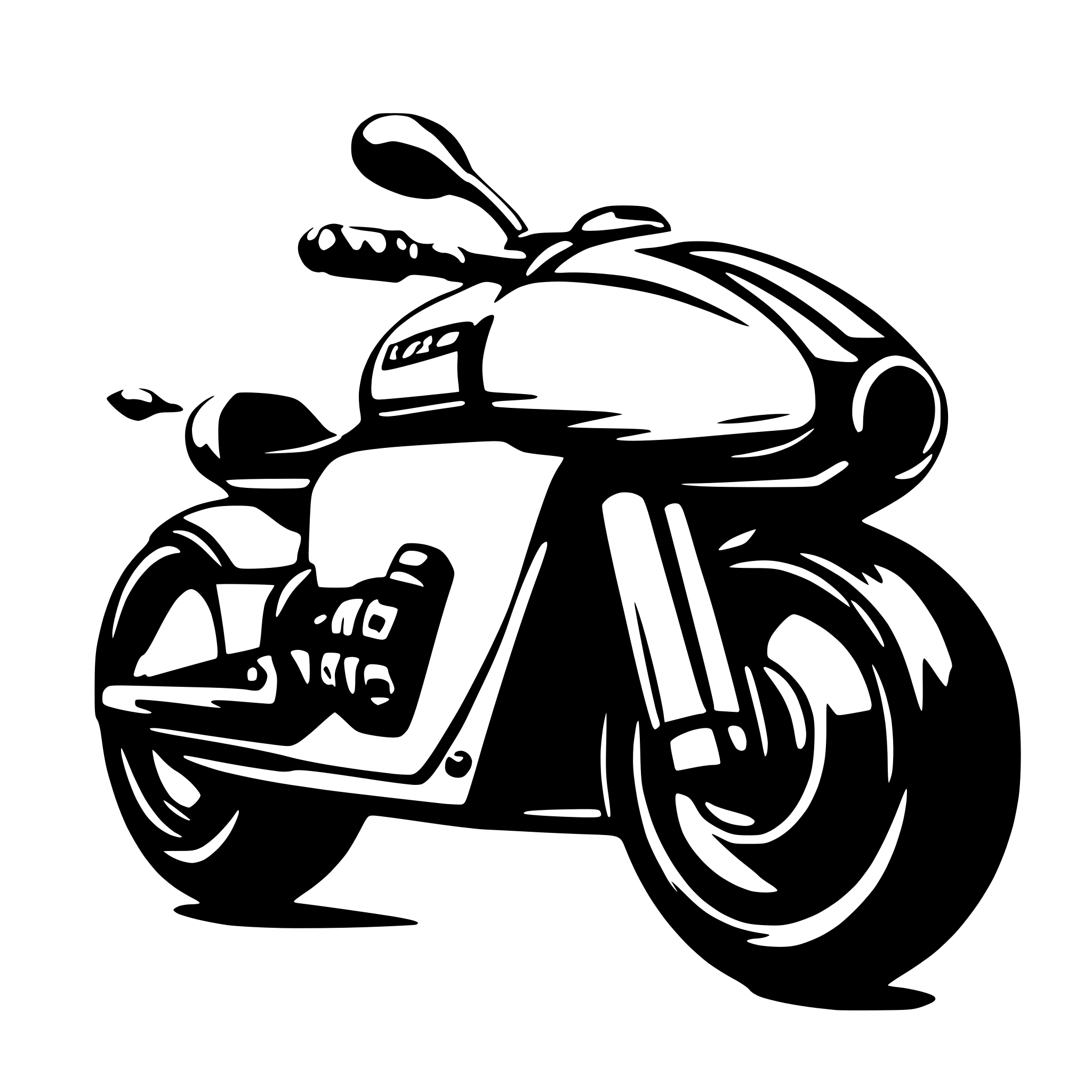 AI-generated SVG of 'futuristic motorcycle'