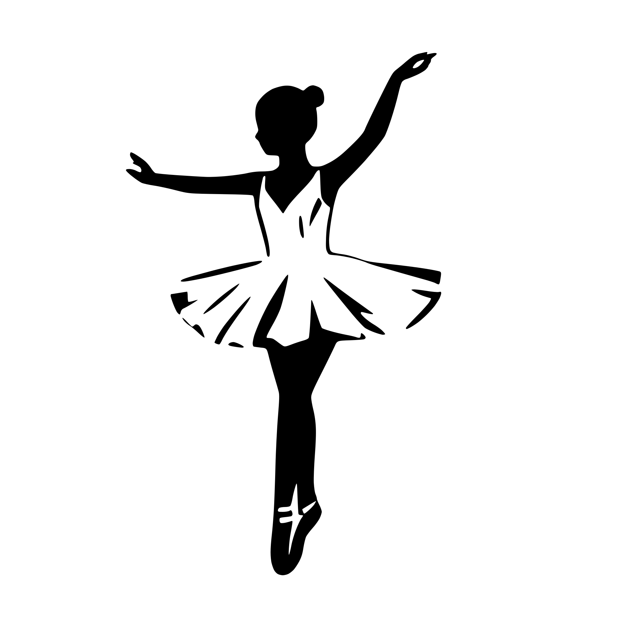 AI-generated SVG of a ballerina dancing in spotlight