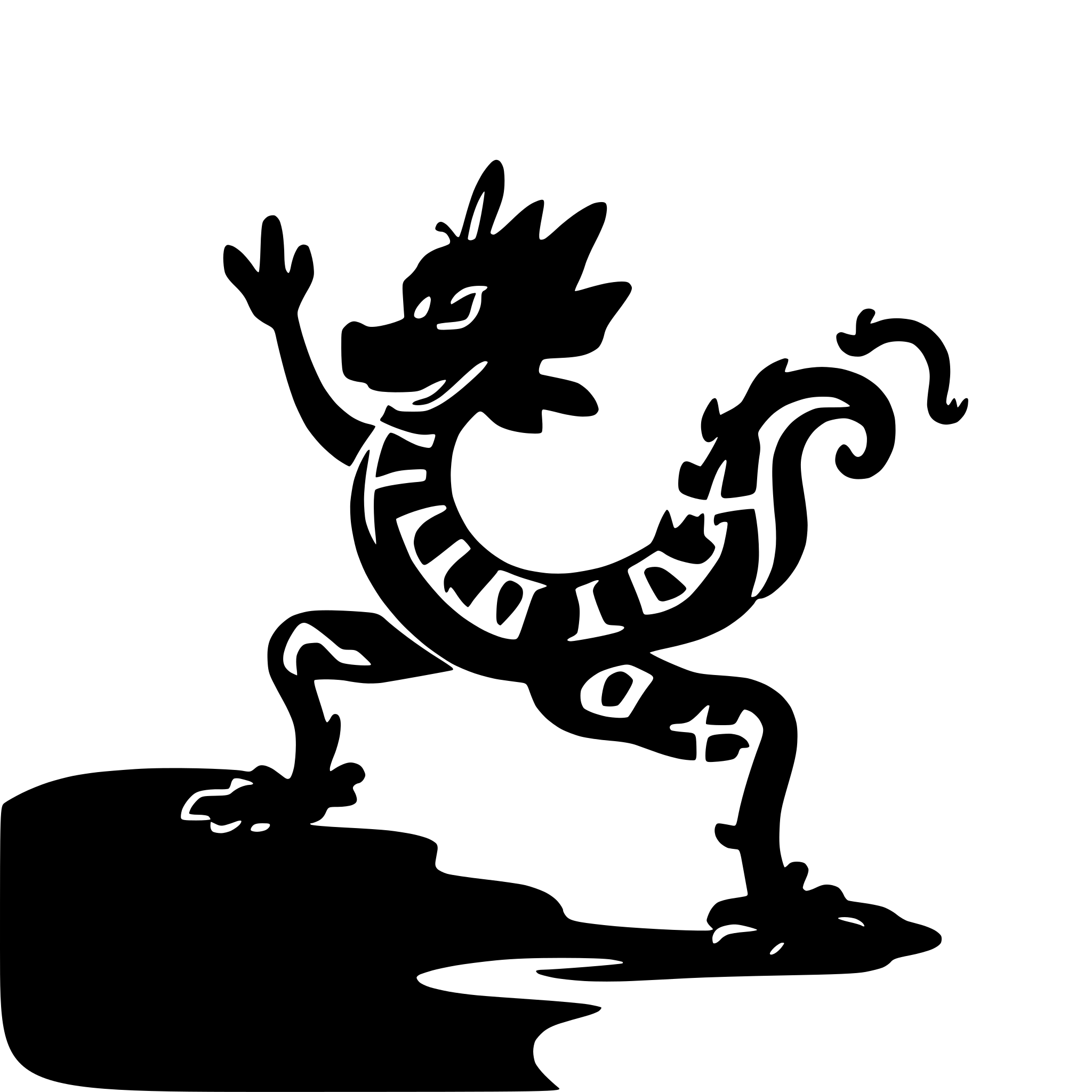 AI-generated SVG of a traditional 2 legs serpent type chinese dragon dancing