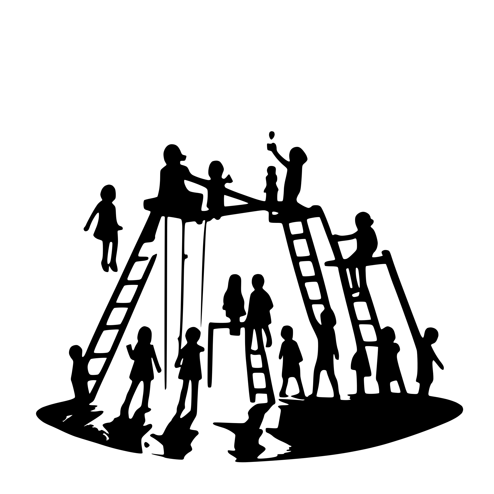AI-generated SVG of a 10 children playing on a playground