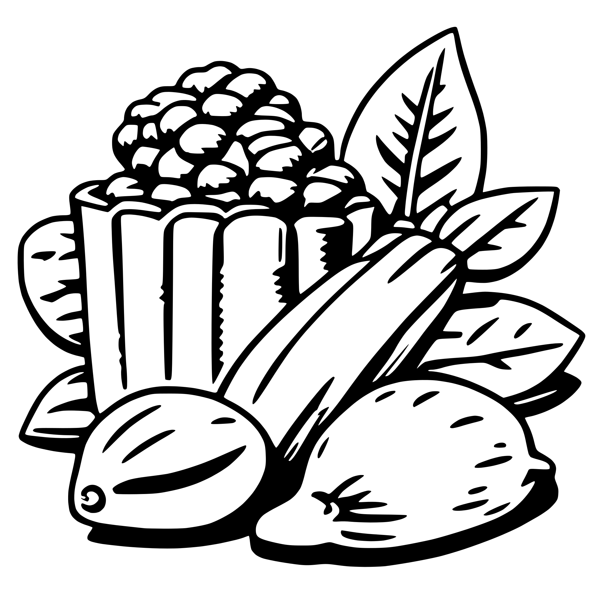 AI-generated SVG of a green vegetables