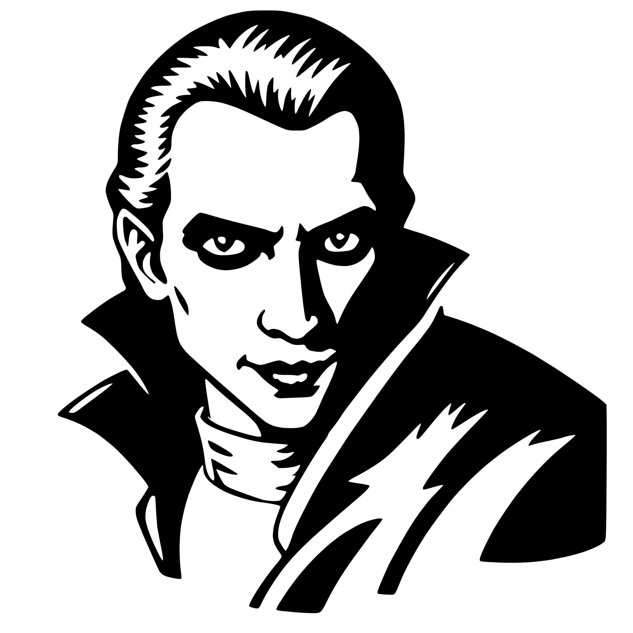 AI-generated SVG of a vampire
