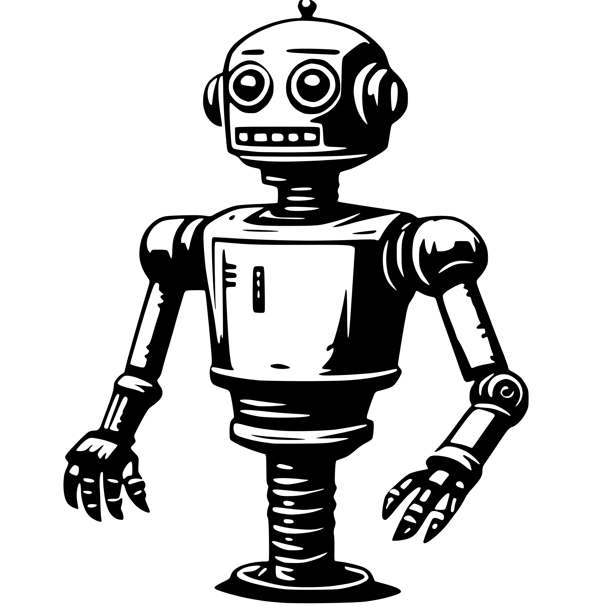 AI-generated SVG of 'robot drawing'