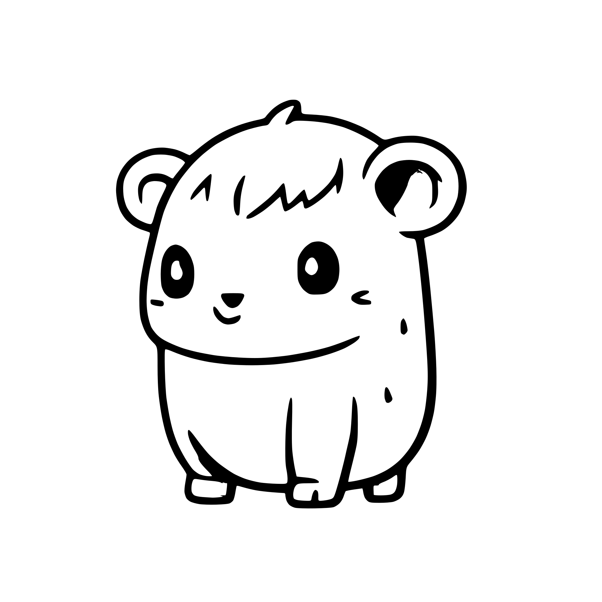 AI-generated SVG of 'a cute kawaii cartoon capybara baby'