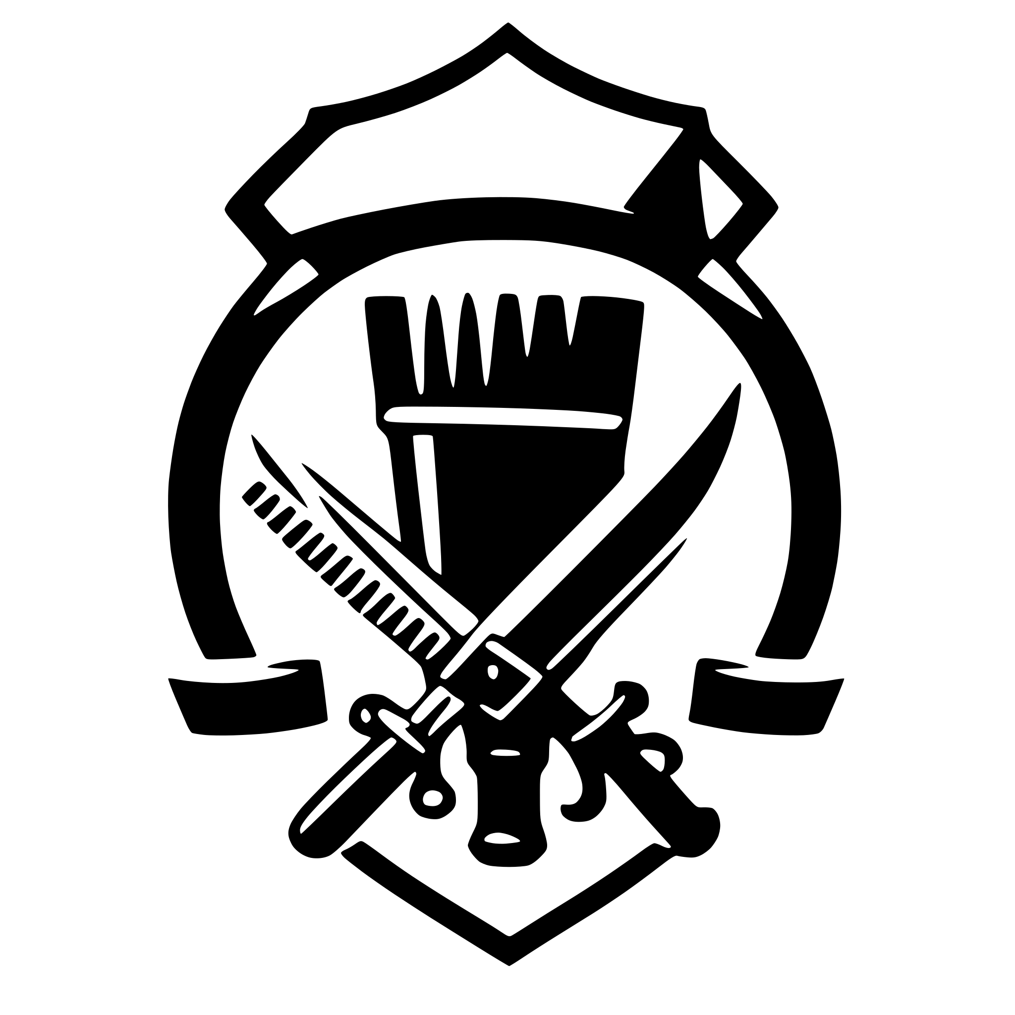 AI-generated SVG of a barbershop logo with a scissor in the middle