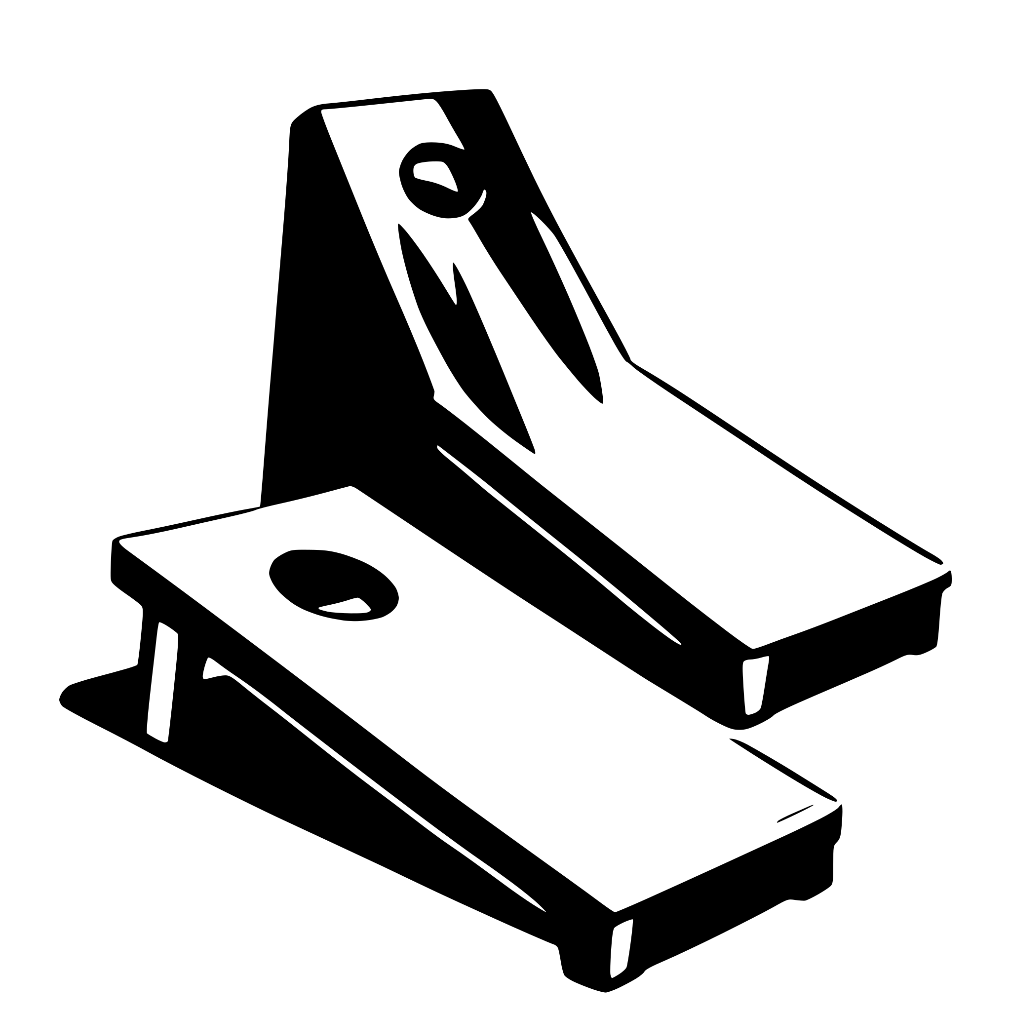 AI-generated SVG of a cornhole game