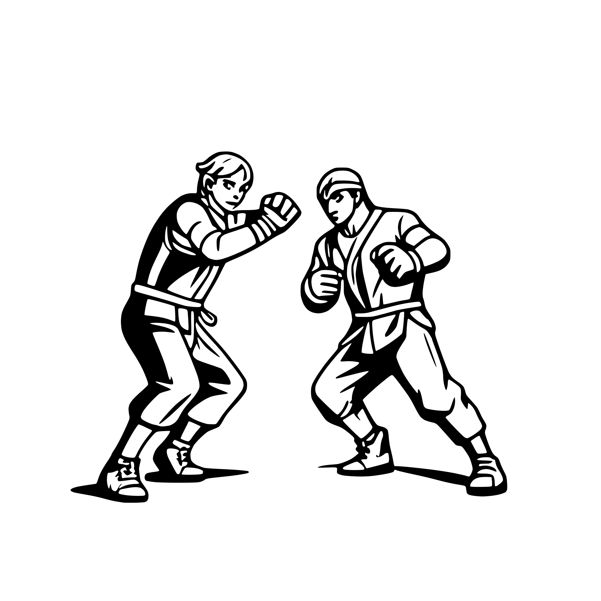 AI-generated SVG of 'two men streetfighting'