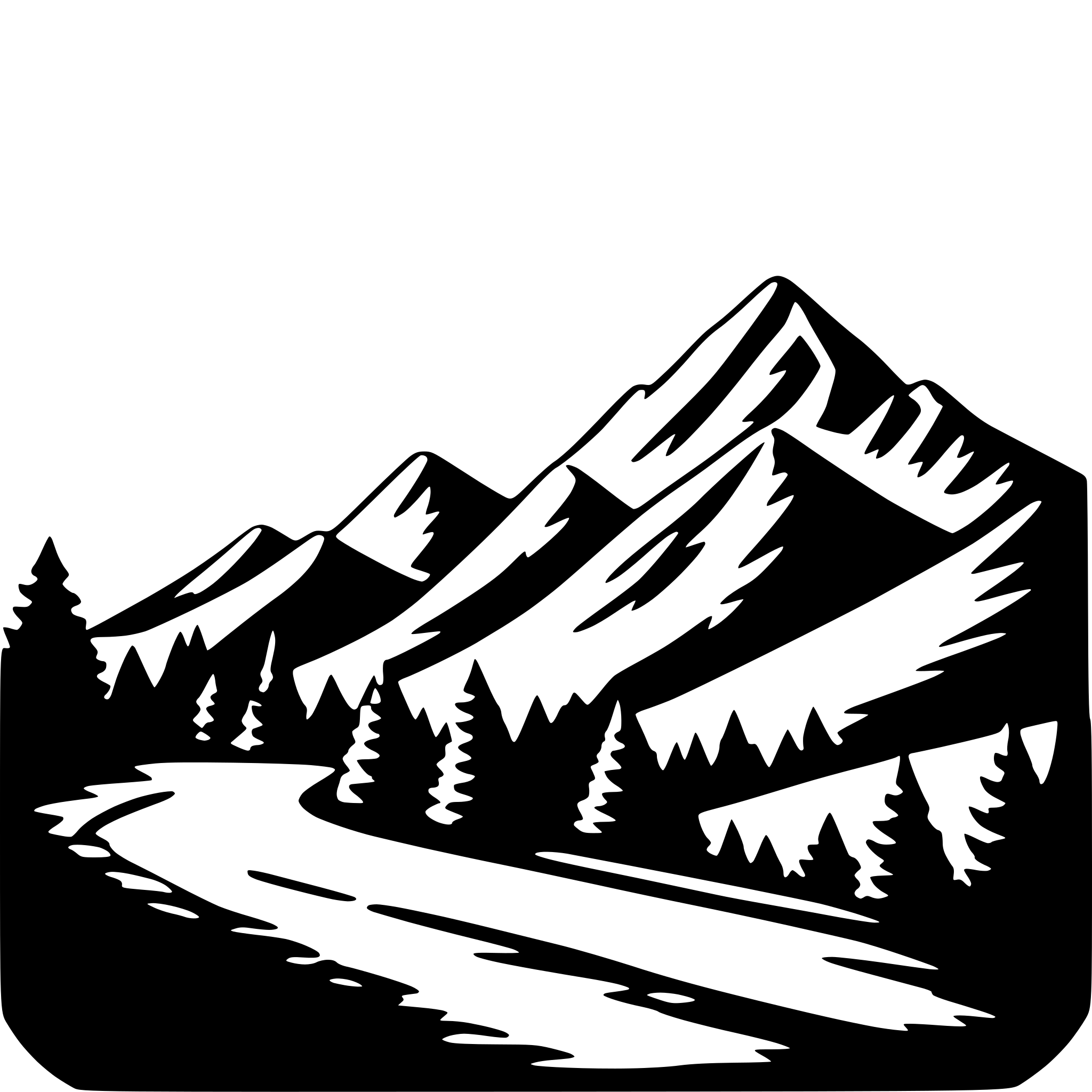 AI-generated SVG of a mountain peaks