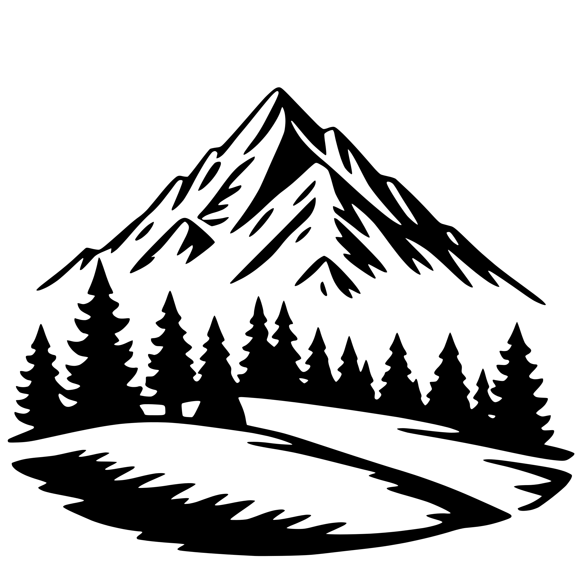 AI-generated SVG of 'mountain peaks'