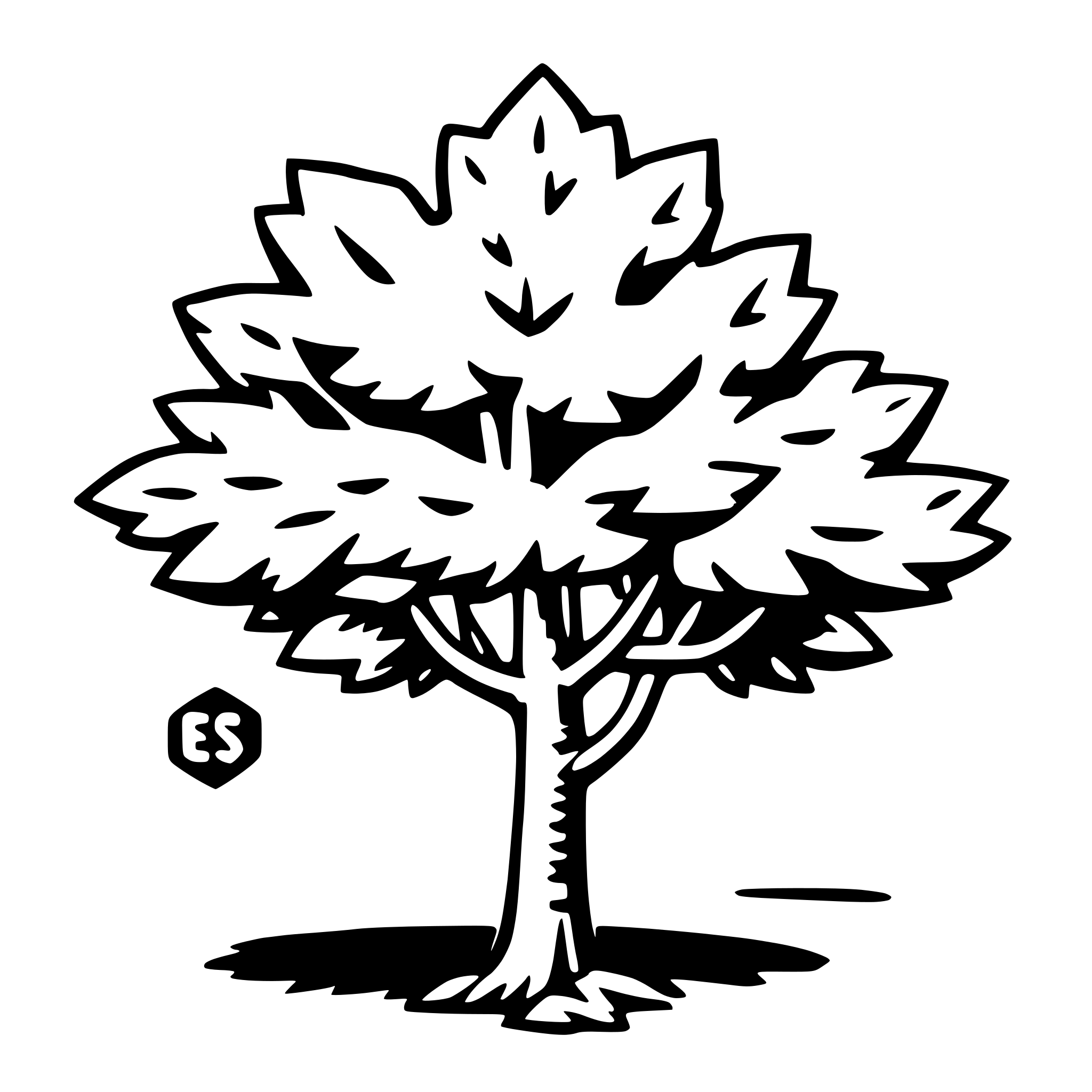 AI-generated SVG of a maple tree