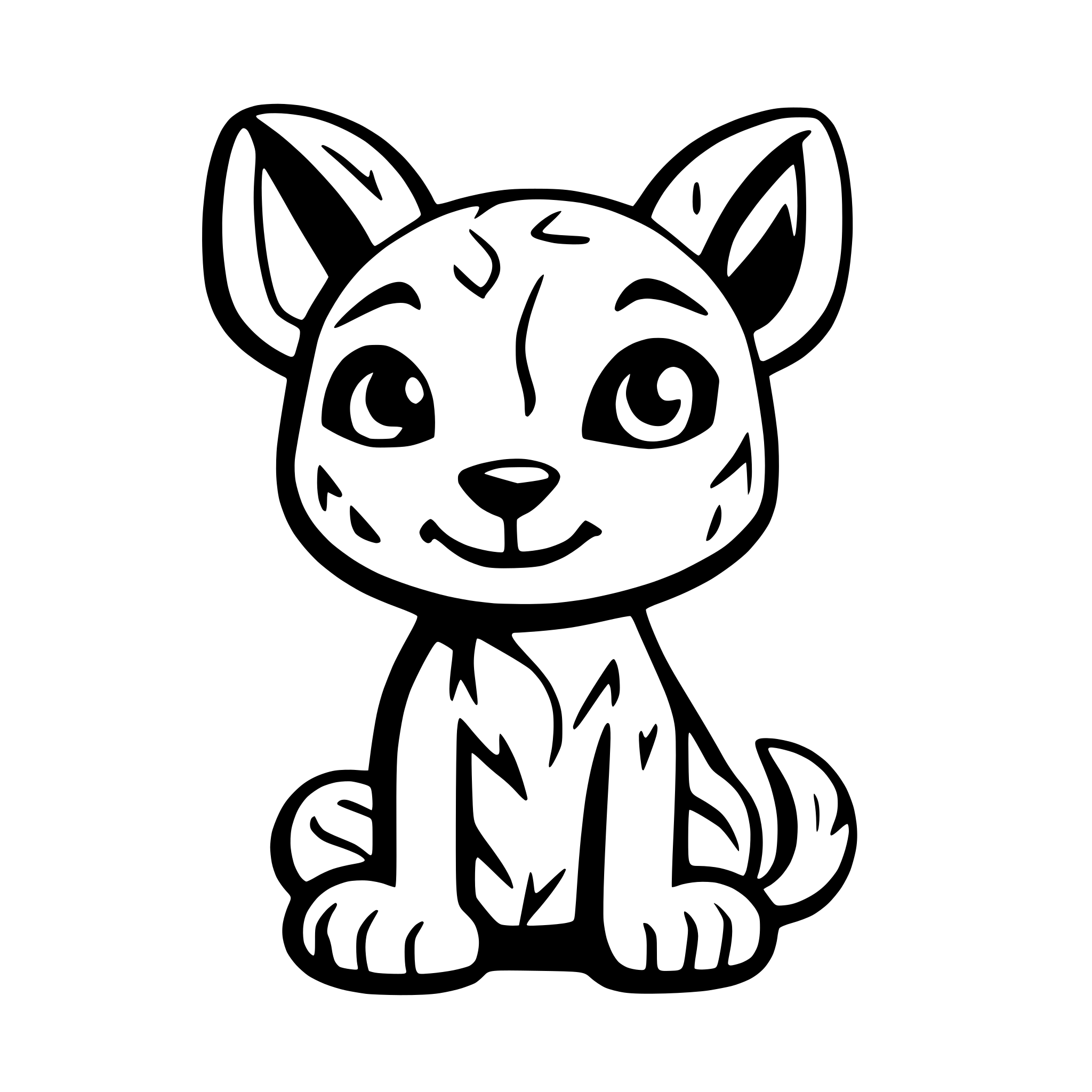 AI-generated SVG of a cut cartoonish doggie