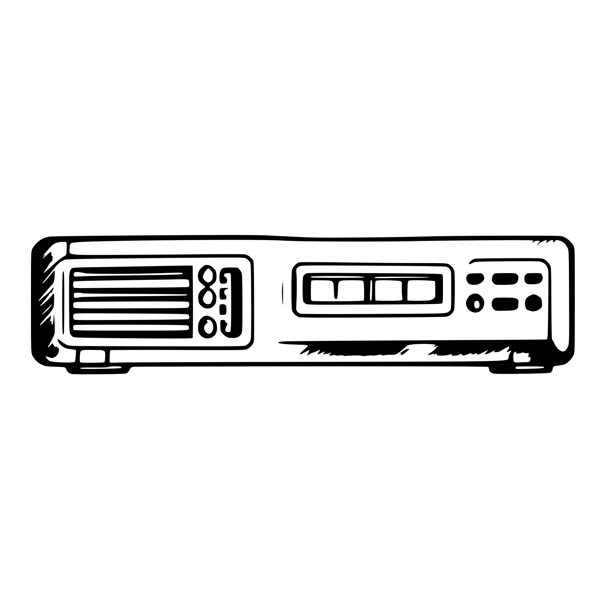 AI-generated SVG of a Front panel image of uninterruptible power supply in 2U case.