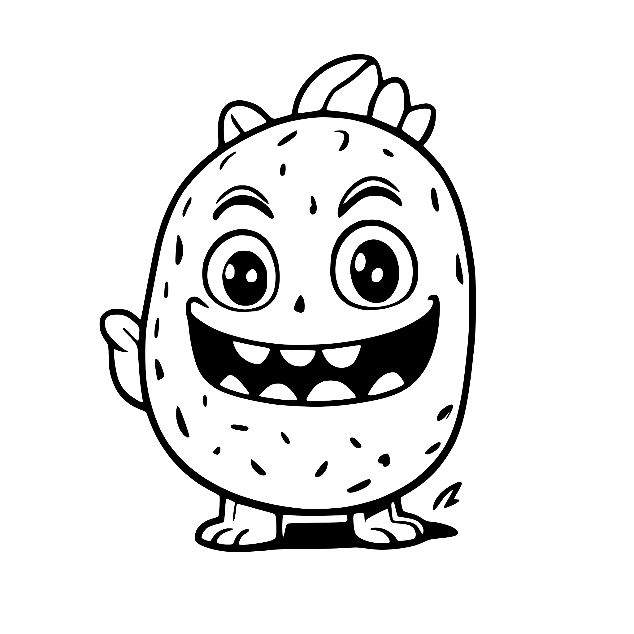 AI-generated SVG of a Giant potato monster