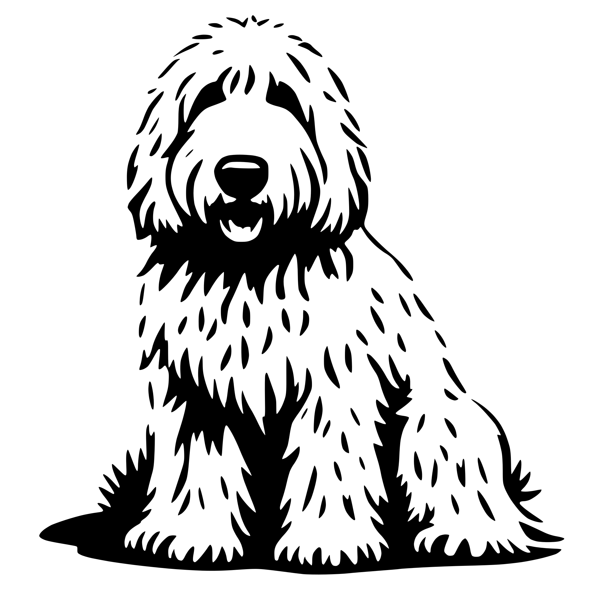 AI-generated SVG of 'Komondor'